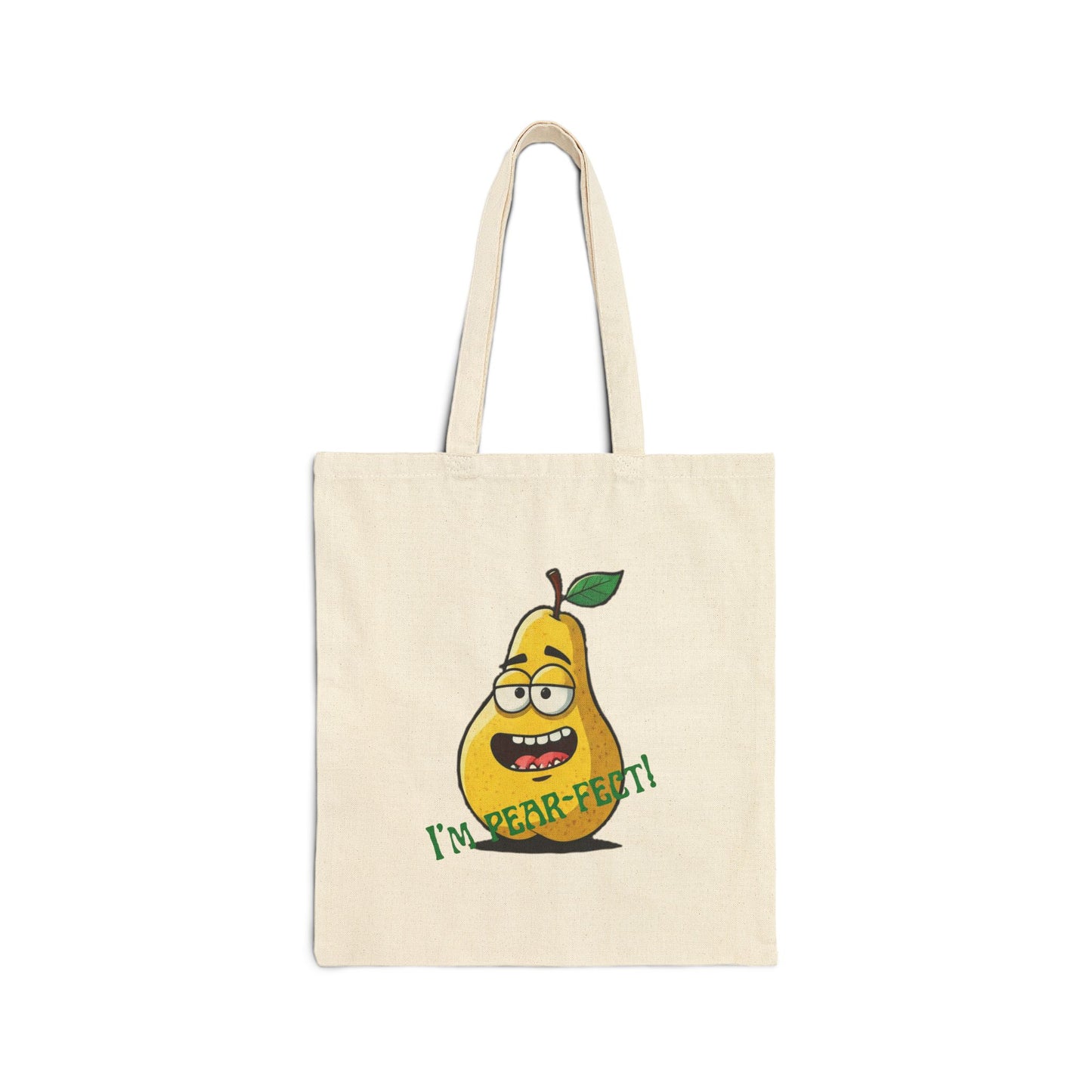 I'm Pear-fect Tote Bag: Funny Narcissistic Fruit Bag Natural 15" x 16"