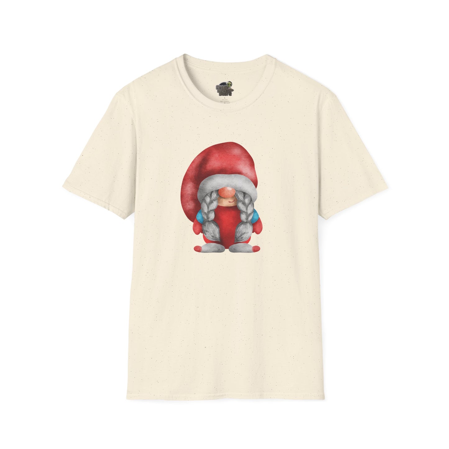 Cute Gnome T-shirt | Soft and Comfy Cotton Tee for Women | Perfect for Casual Wear | Unique Gift Idea | Gnome Lovers Natural