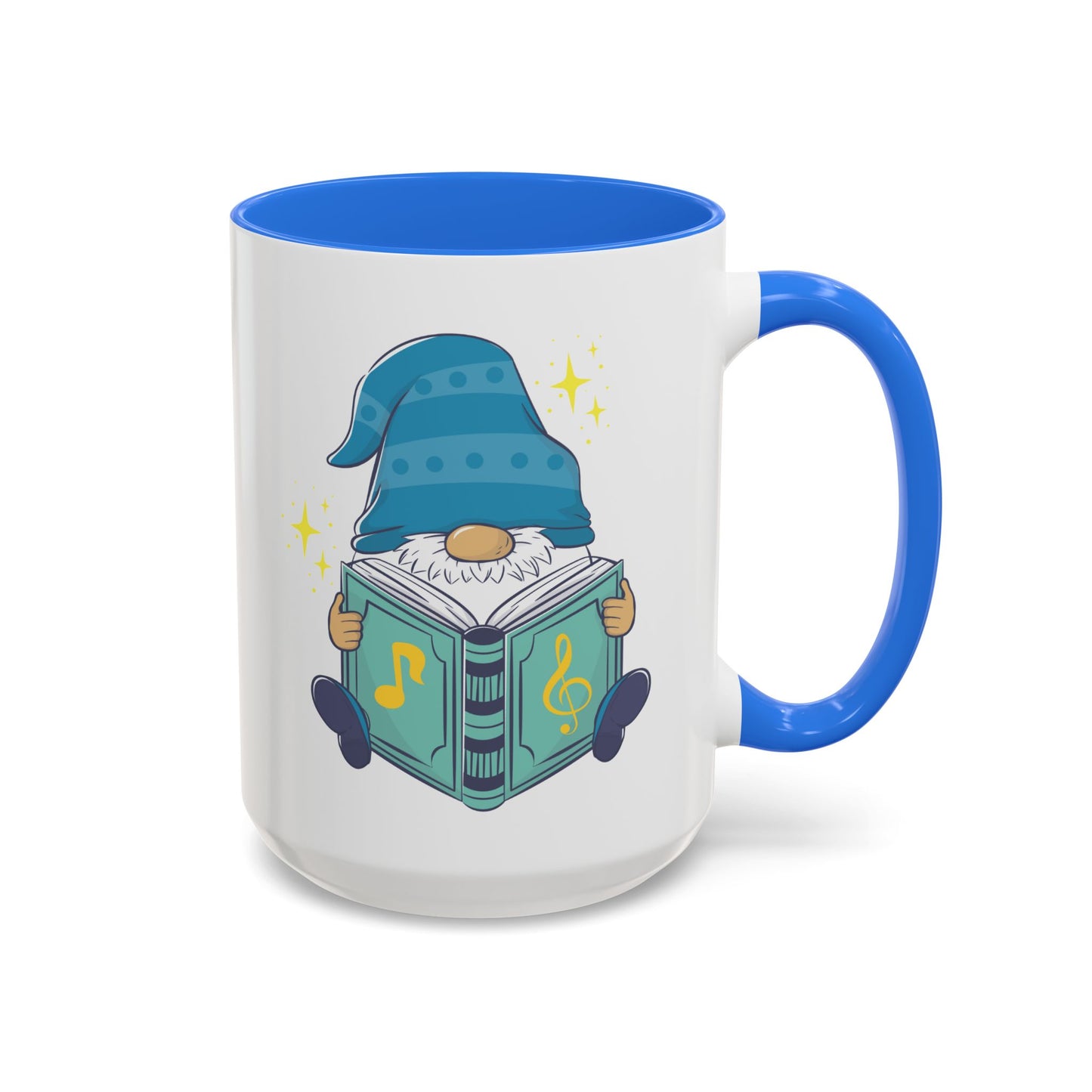 Whimsical Gnome & Music Book Mug - Brew Your Story | Ceramic Coffee & Tea Cup (11oz/15oz)