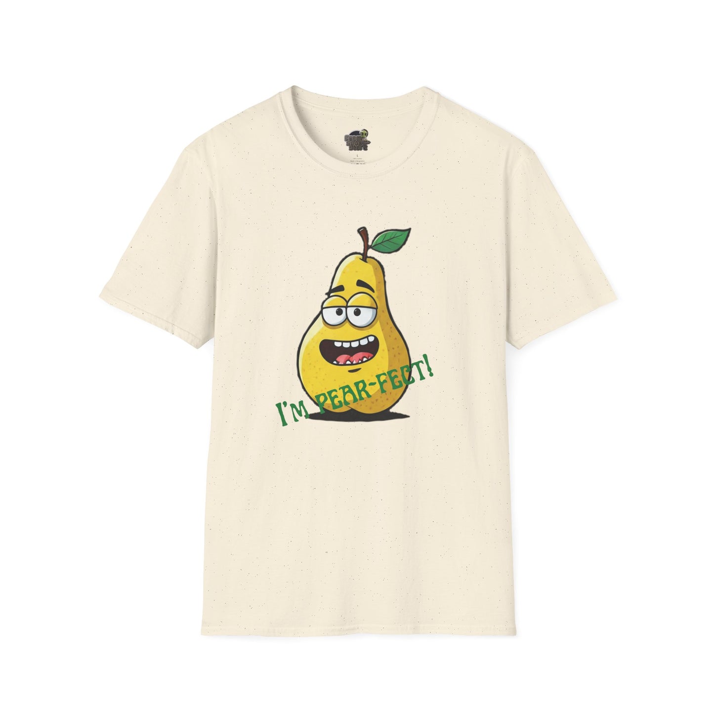 Pear T-Shirt: Funny "I'm Pear-fect" Graphic Tee | Organic Cotton & Unique Design Natural
