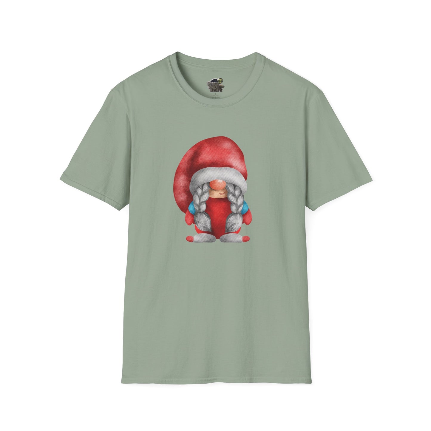 Cute Gnome T-shirt | Soft and Comfy Cotton Tee for Women | Perfect for Casual Wear | Unique Gift Idea | Gnome Lovers Sage
