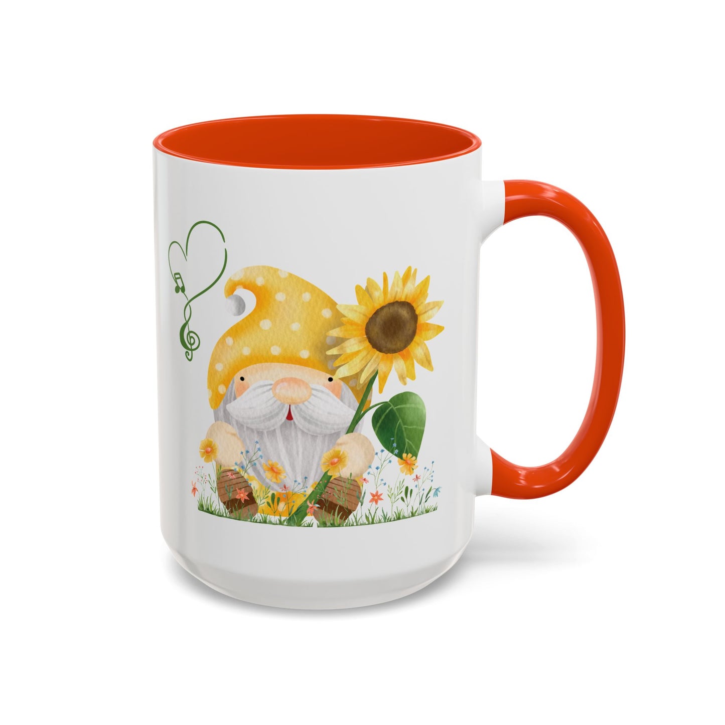 Mystical Gnome & Sunny Sunflower Mug - Your Garden's Secret Charm | Ceramic Coffee & Tea Cup (11oz/15oz)