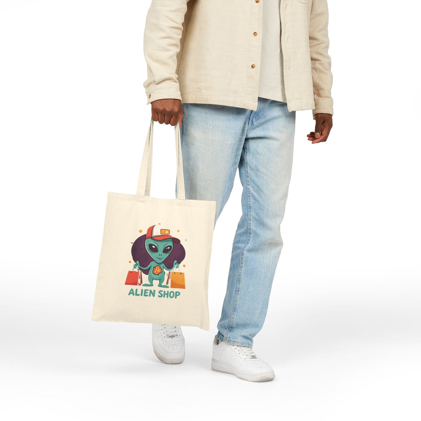 Alien Shopper Tote Bag: Unique & Eco-Friendly | Shop Now!