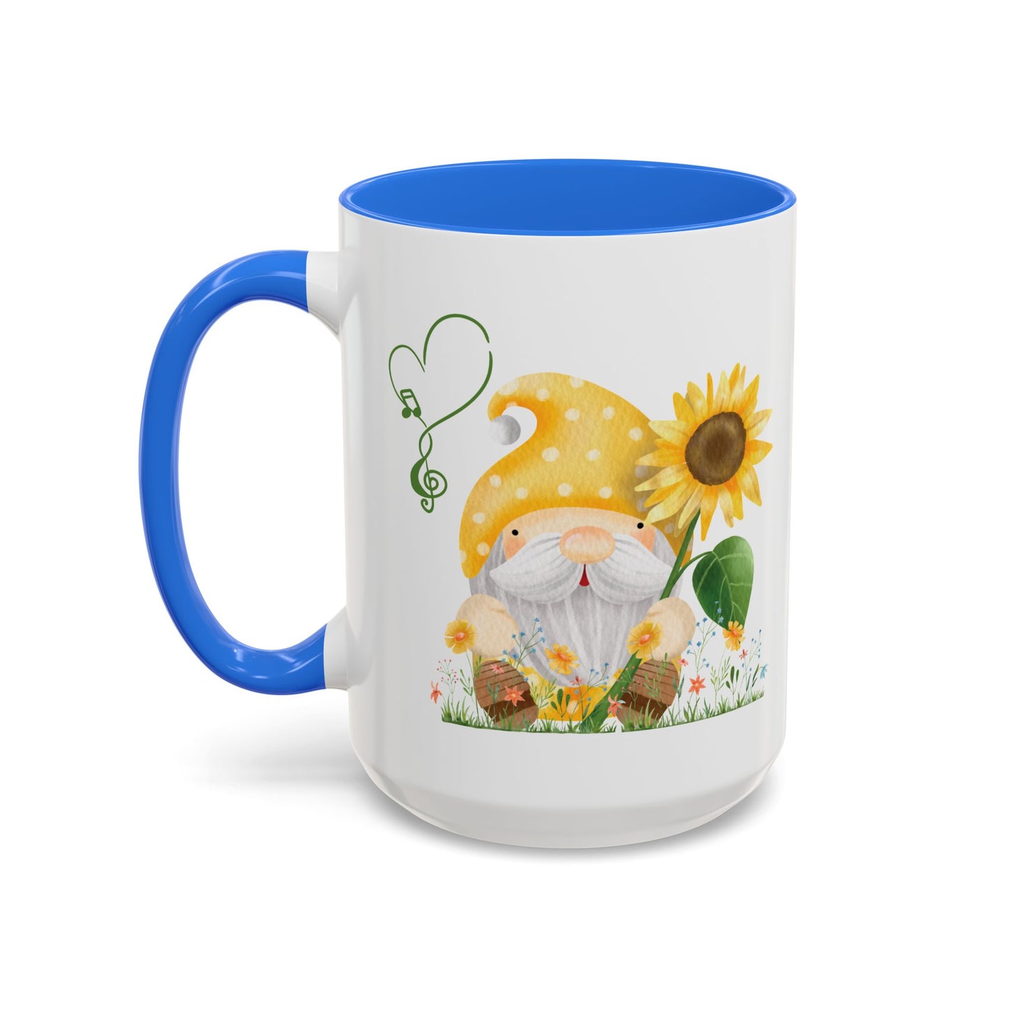 Mystical Gnome & Sunny Sunflower Mug - Your Garden's Secret Charm | Ceramic Coffee & Tea Cup (11oz/15oz)