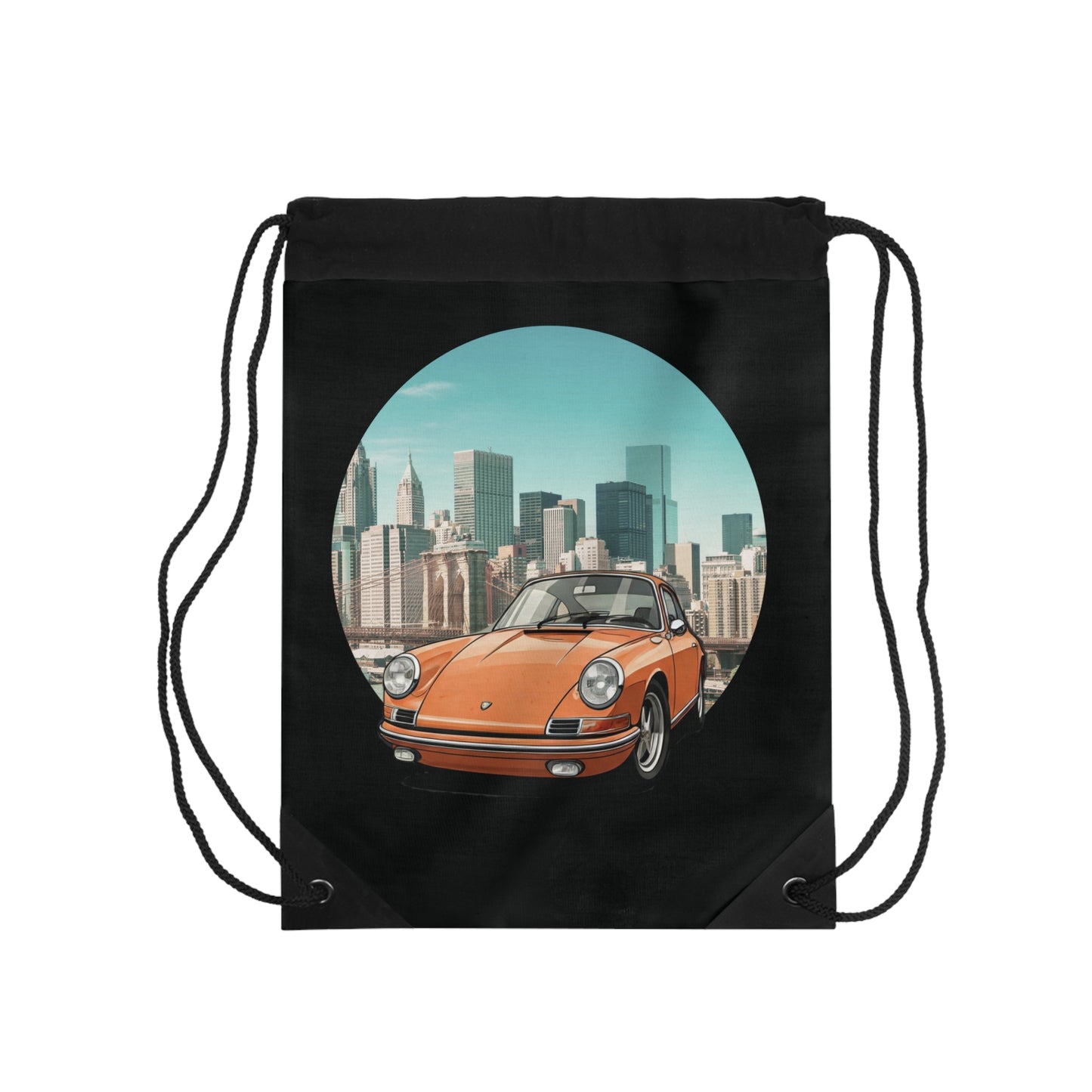 Vintage Porsche 911 Drawstring Bag - Classic Car Sackpack