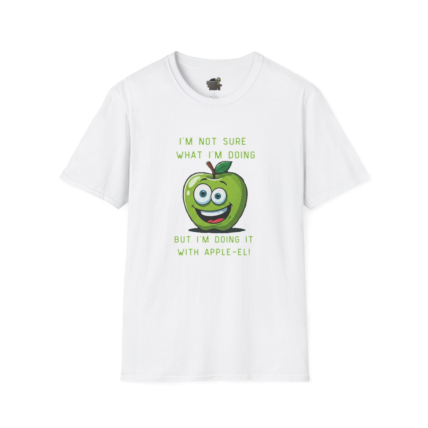 Apple-El t-shirt: Funny Smiling Apple Positive Tee White
