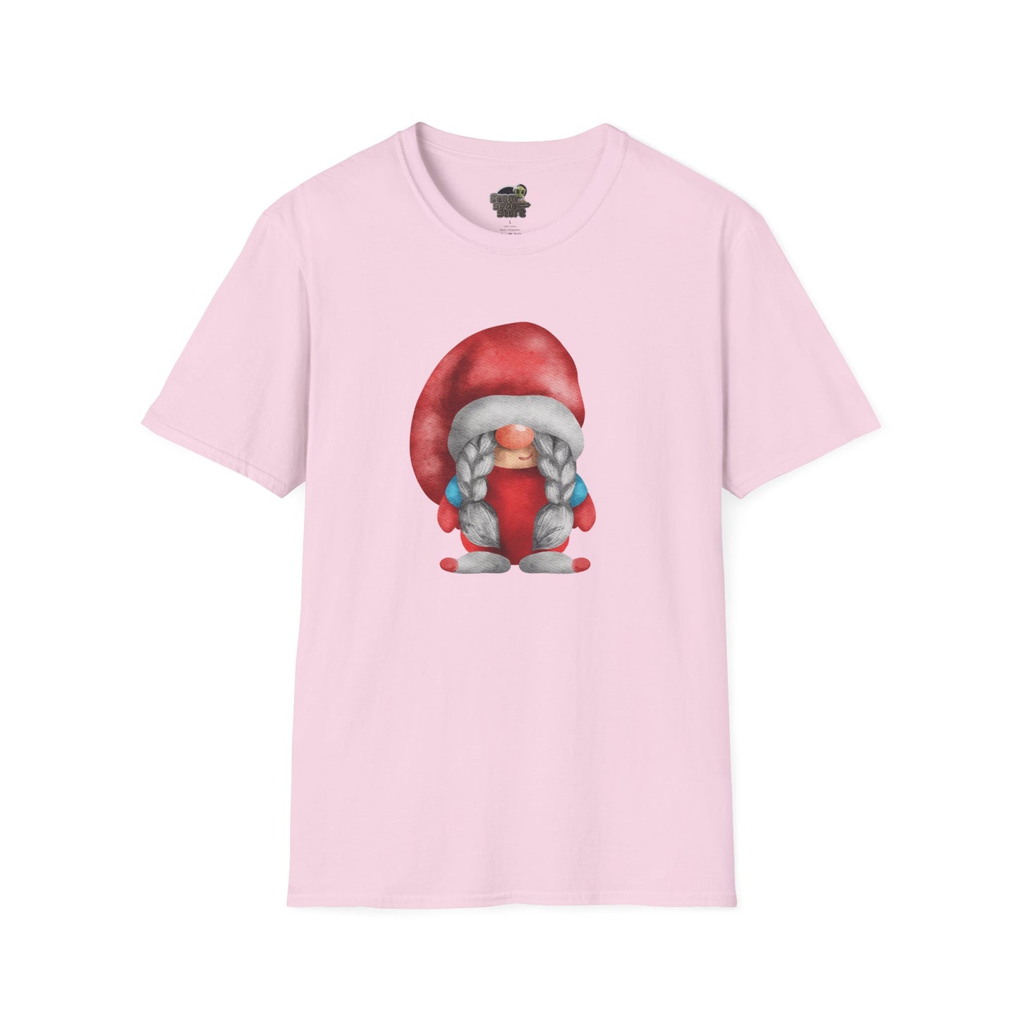 Cute Gnome T-shirt | Soft and Comfy Cotton Tee for Women | Perfect for Casual Wear | Unique Gift Idea | Gnome Lovers Light Pink