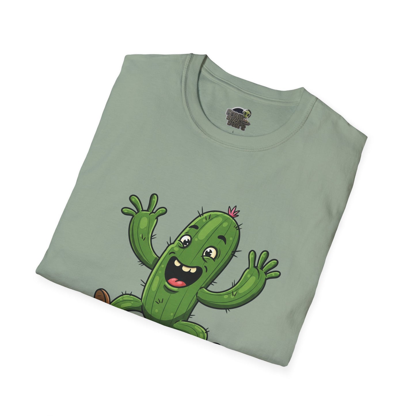 Happy Jumping Cactus T-Shirt: Dynamic & Joyful Organic Cotton Tee | Cactus Mania