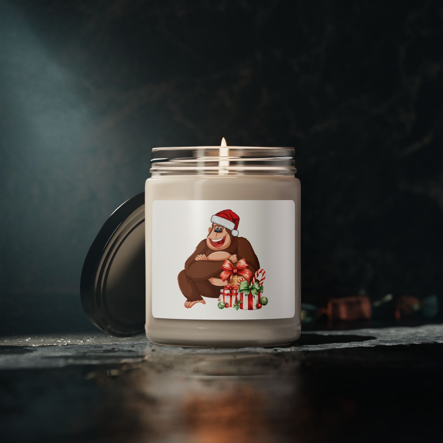 The Ultimate Funny Christmas Gift for Him: Rock & Roll Santa Monkey Scented Candle