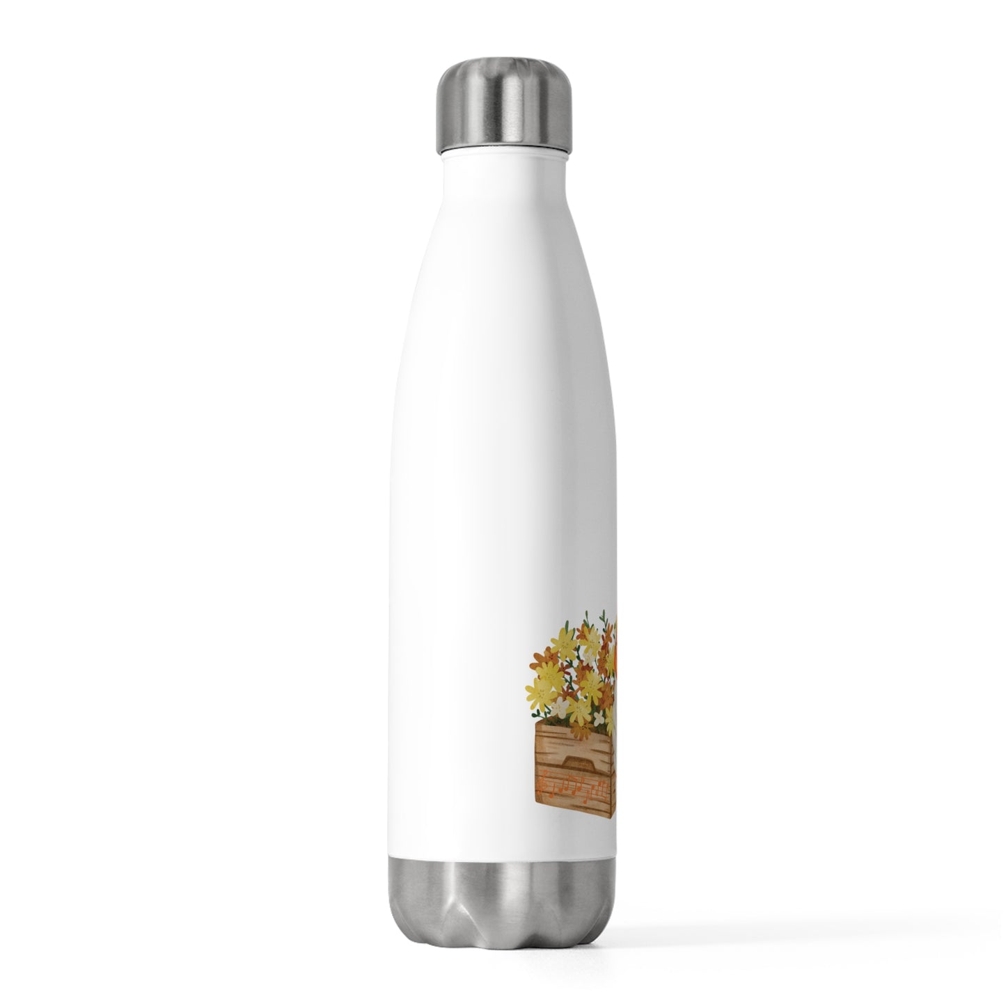 Autumn Charm: Gnome with Flower Pot Insulated Water Bottle!