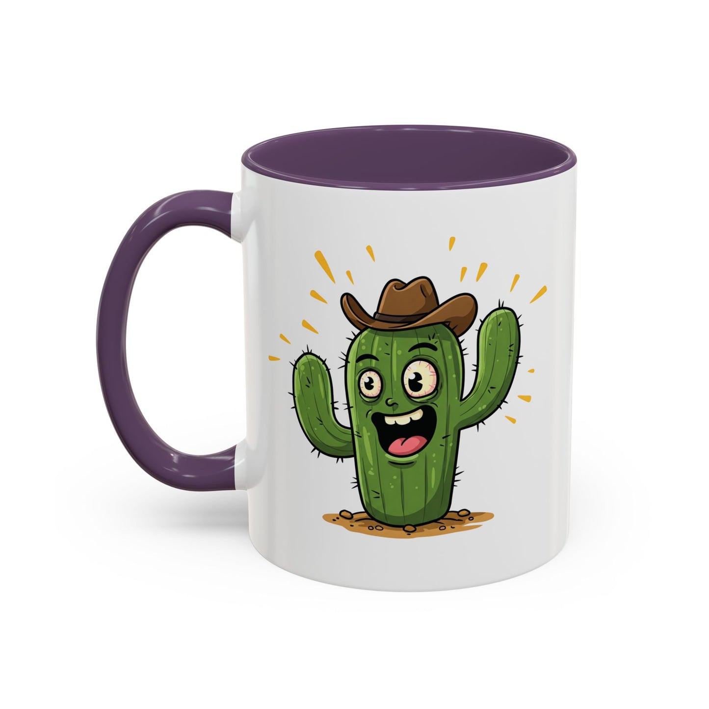 Cactus Mania Cowboy Cactus Mug - Fun & Durable Ceramic Cup for Cactus Lovers