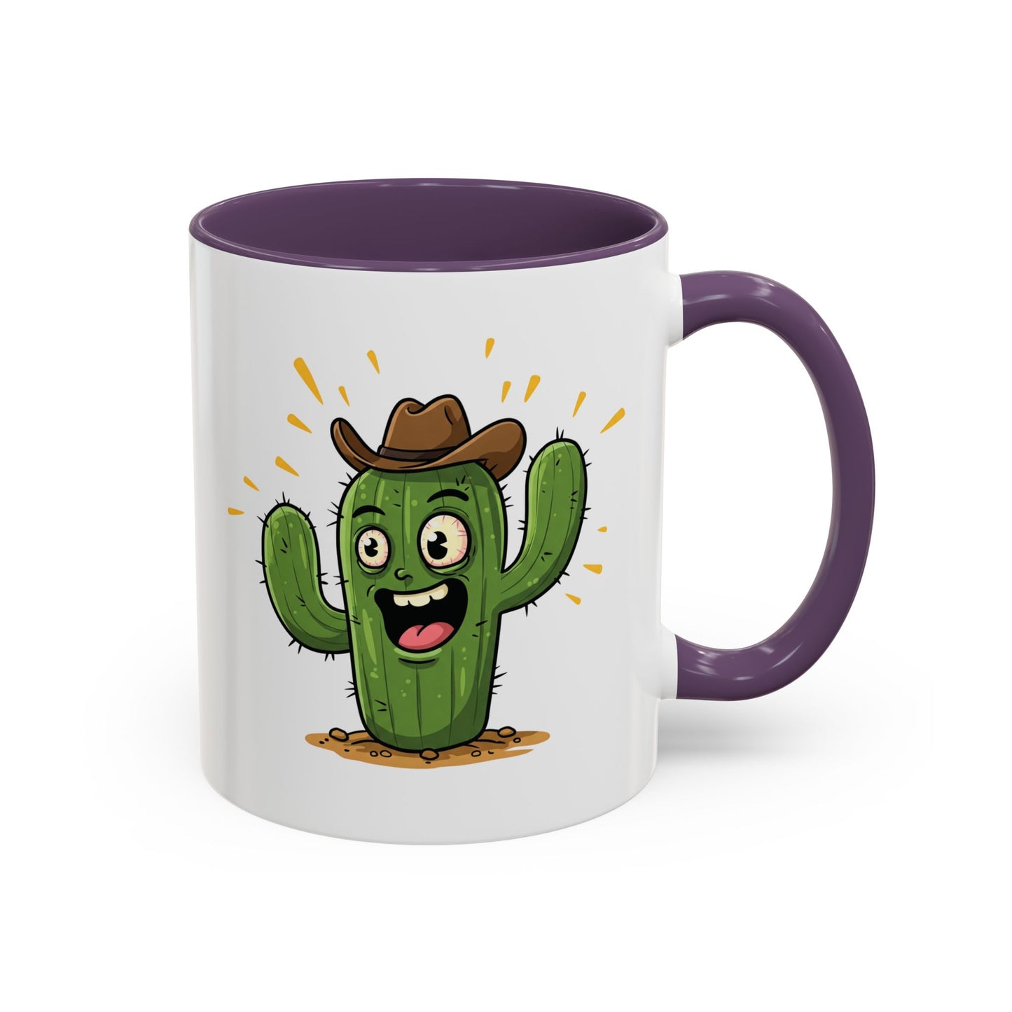 Cactus Mania Cowboy Cactus Mug - Fun & Durable Ceramic Cup for Cactus Lovers