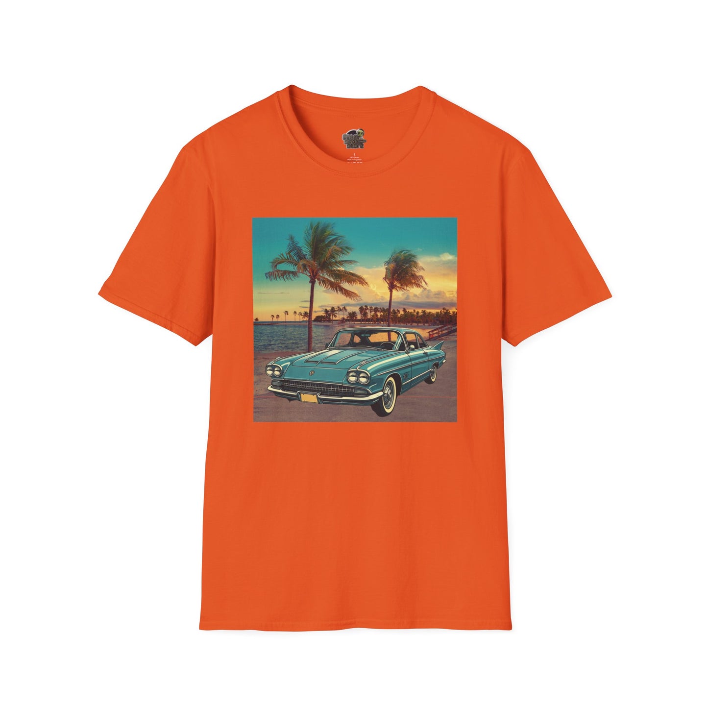 Cadillac Eldorado Brougham 1950s Unisex T-Shirt - Vintage Luxury Car Orange