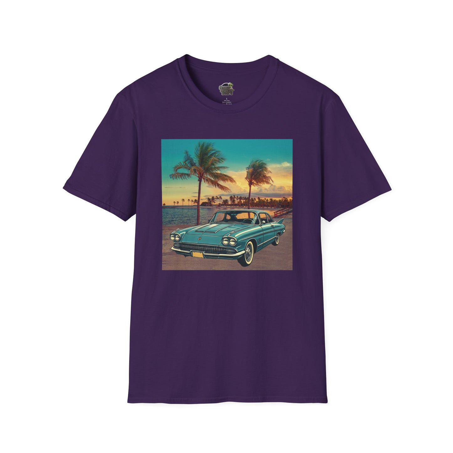 Cadillac Eldorado Brougham 1950s Unisex T-Shirt - Vintage Luxury Car Purple