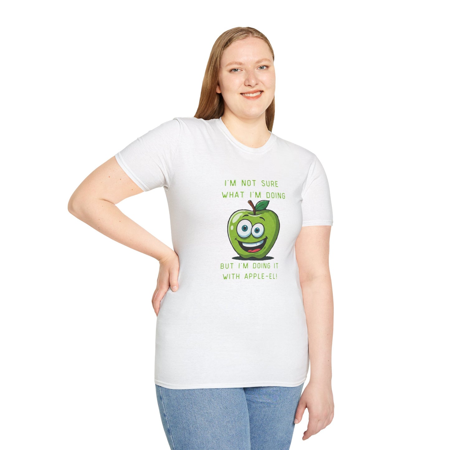 Apple-El t-shirt: Funny Smiling Apple Positive Tee
