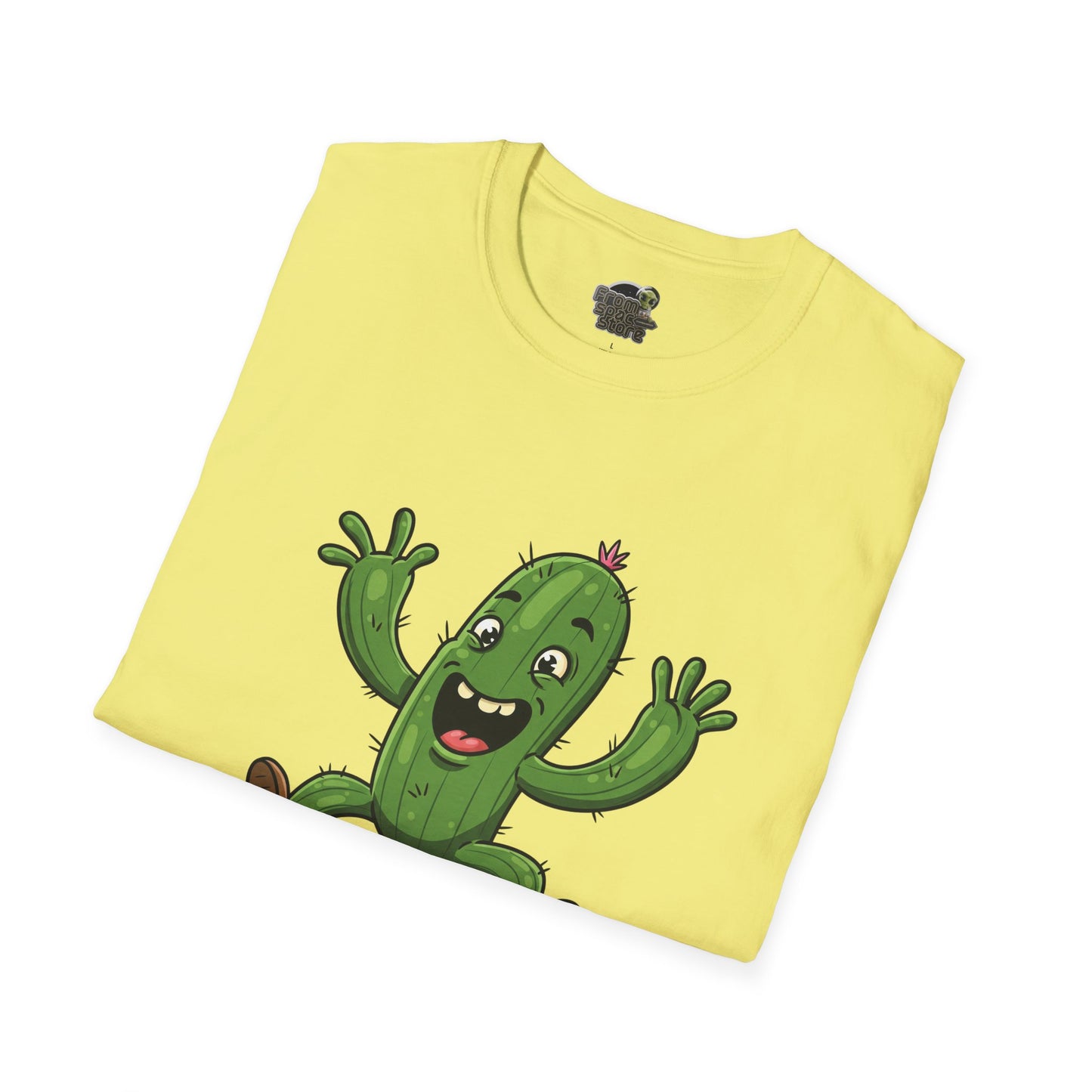 Happy Jumping Cactus T-Shirt: Dynamic & Joyful Organic Cotton Tee | Cactus Mania