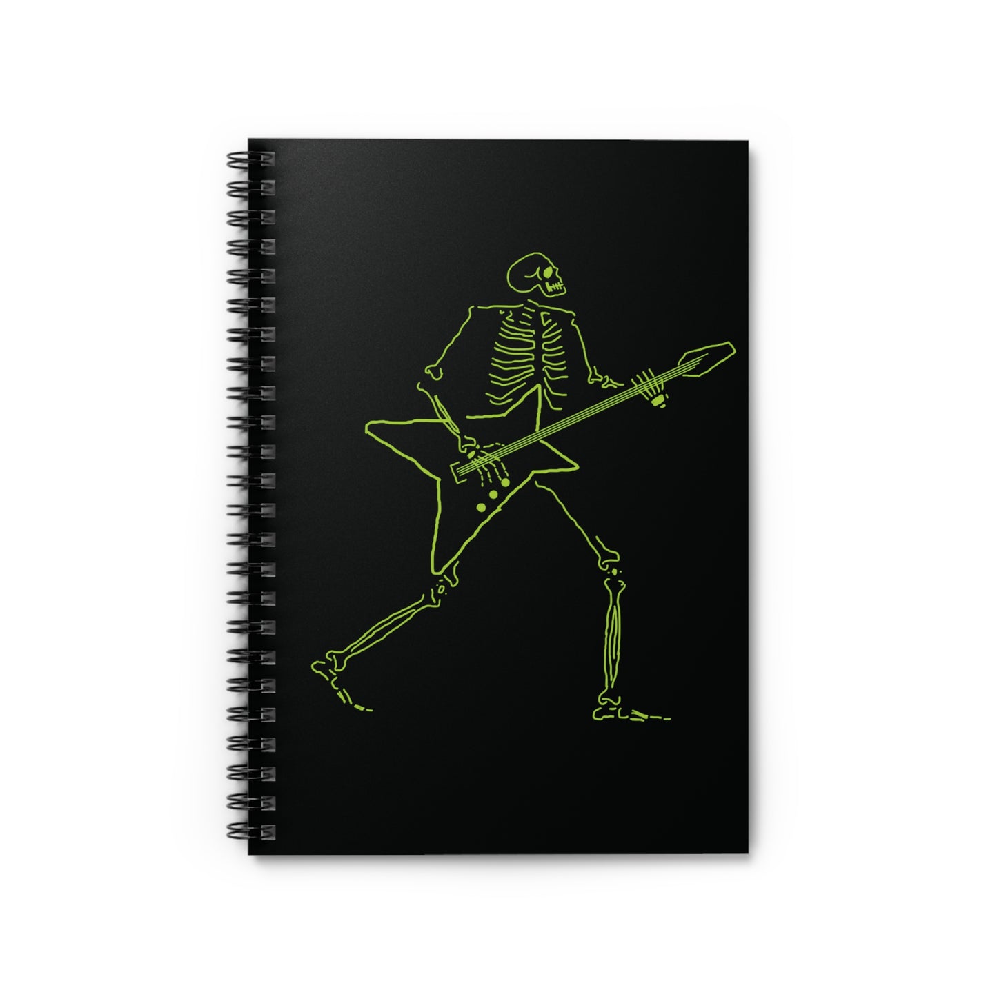 Metal Skeleton Fluo Spiral Notebook - Shred Your Notes!