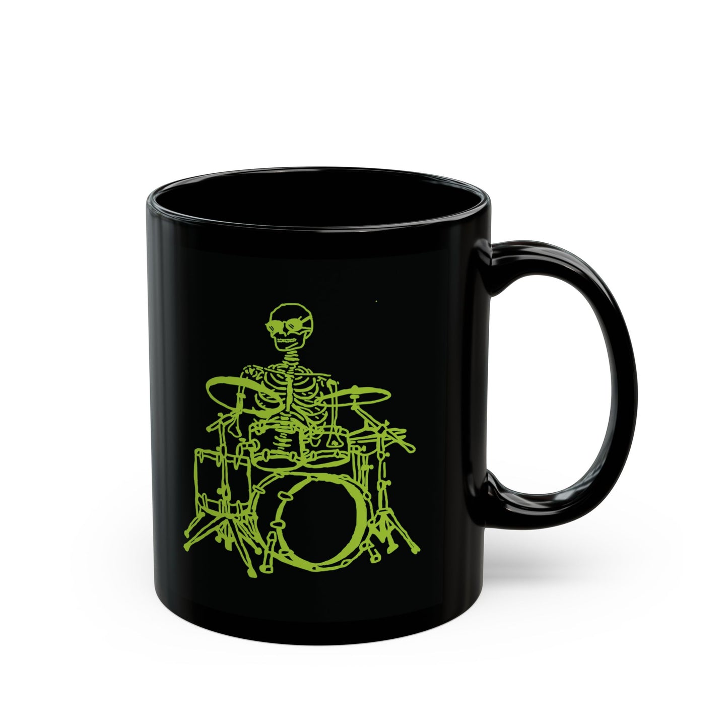 Metal Skeleton Drummer Fluo Mug - Unleash Your Inner Rock Star