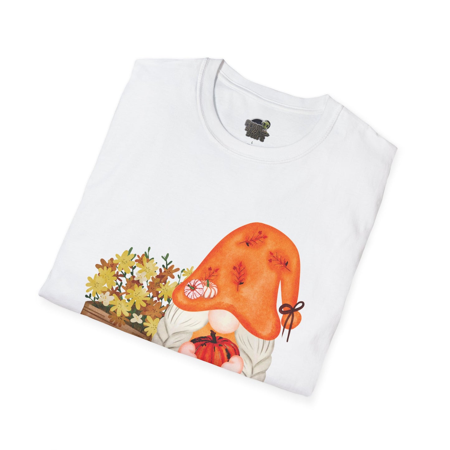 Flower Pot Gnome Unisex T-Shirt: Autumnal Charm & Secret Melodies