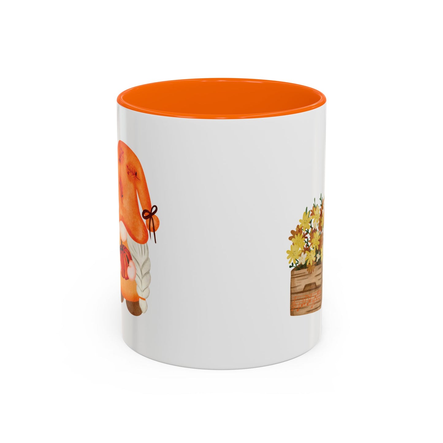 Mysterious Autumn Gnome Mug: Your Cozy Sip of Enchantment 11oz Orange