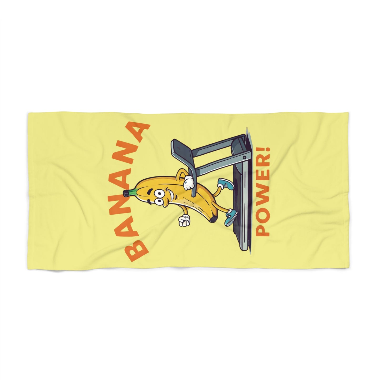 "Banana Power" Beach Towel: Fun & Unique Workout Banana Design – Perfect for Gym, Beach & Pool!