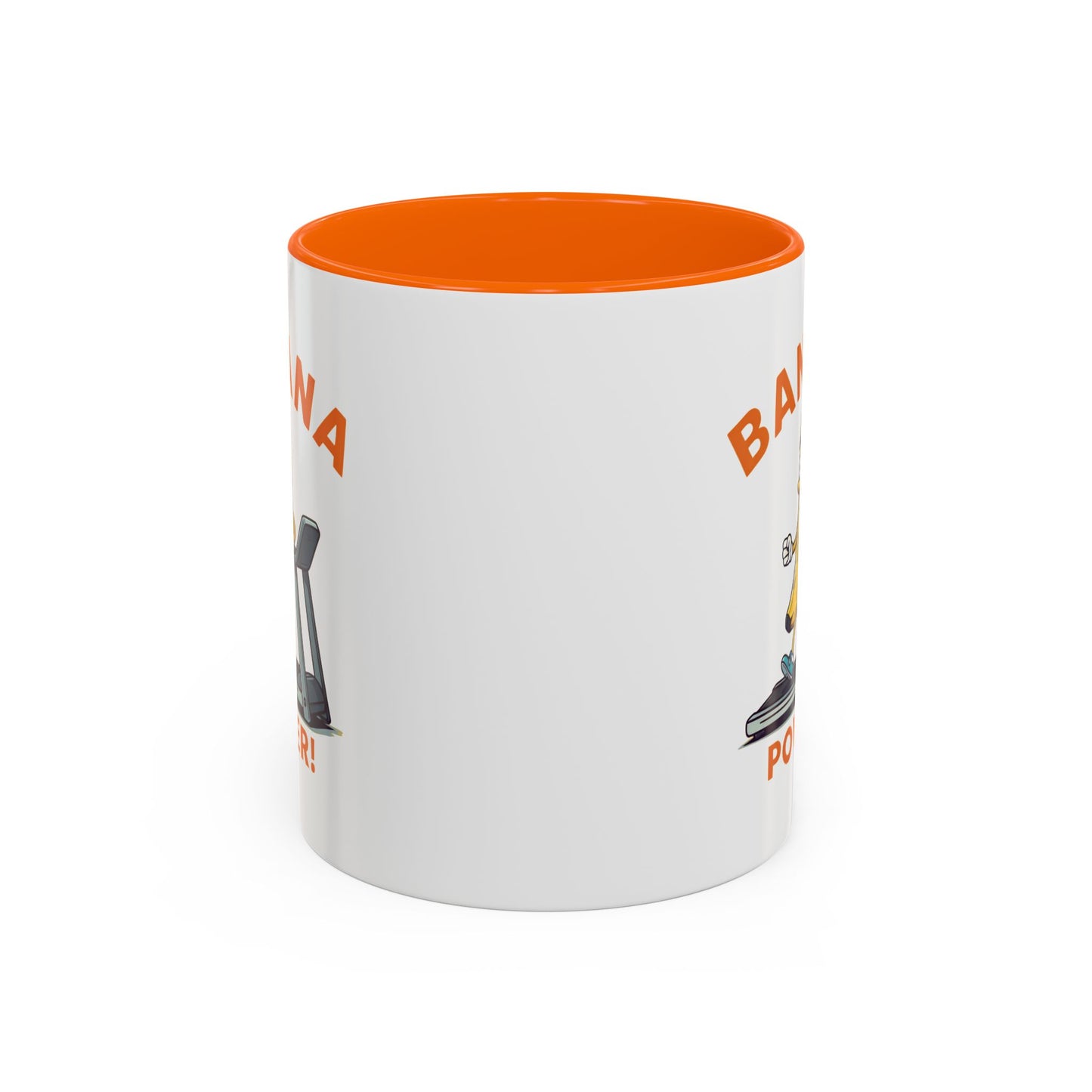 Banana Power Workout Mug - Funny Gym Gift for Fitness Lovers 11oz Orange