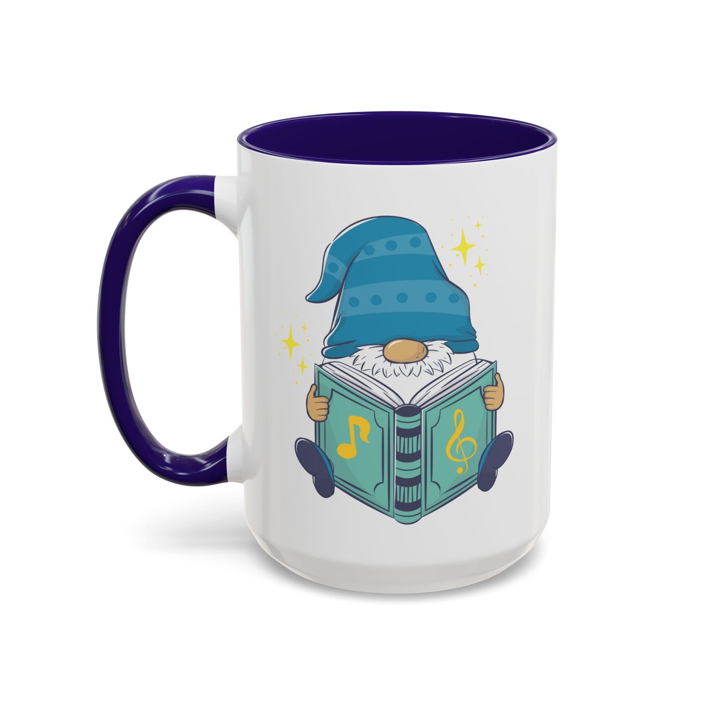 Whimsical Gnome & Music Book Mug - Brew Your Story | Ceramic Coffee & Tea Cup (11oz/15oz)