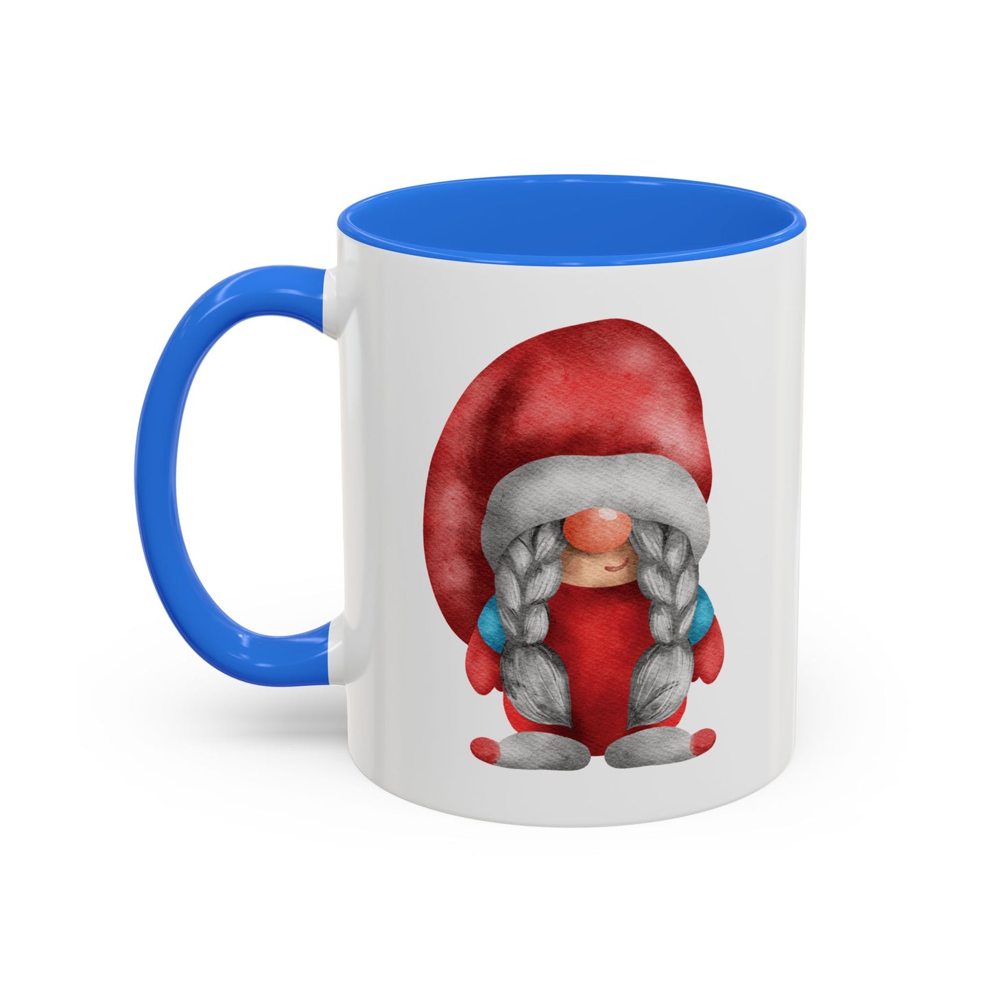 Cheerful Red Gnome with Braids Mug - Sip Your Sweet Melody | Ceramic Coffee & Tea Cup (11oz/15oz)