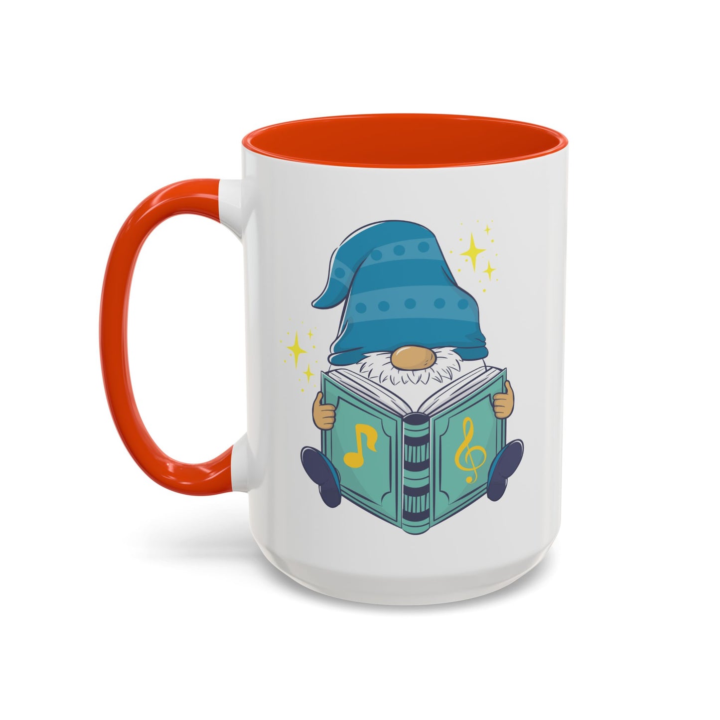 Whimsical Gnome & Music Book Mug - Brew Your Story | Ceramic Coffee & Tea Cup (11oz/15oz)