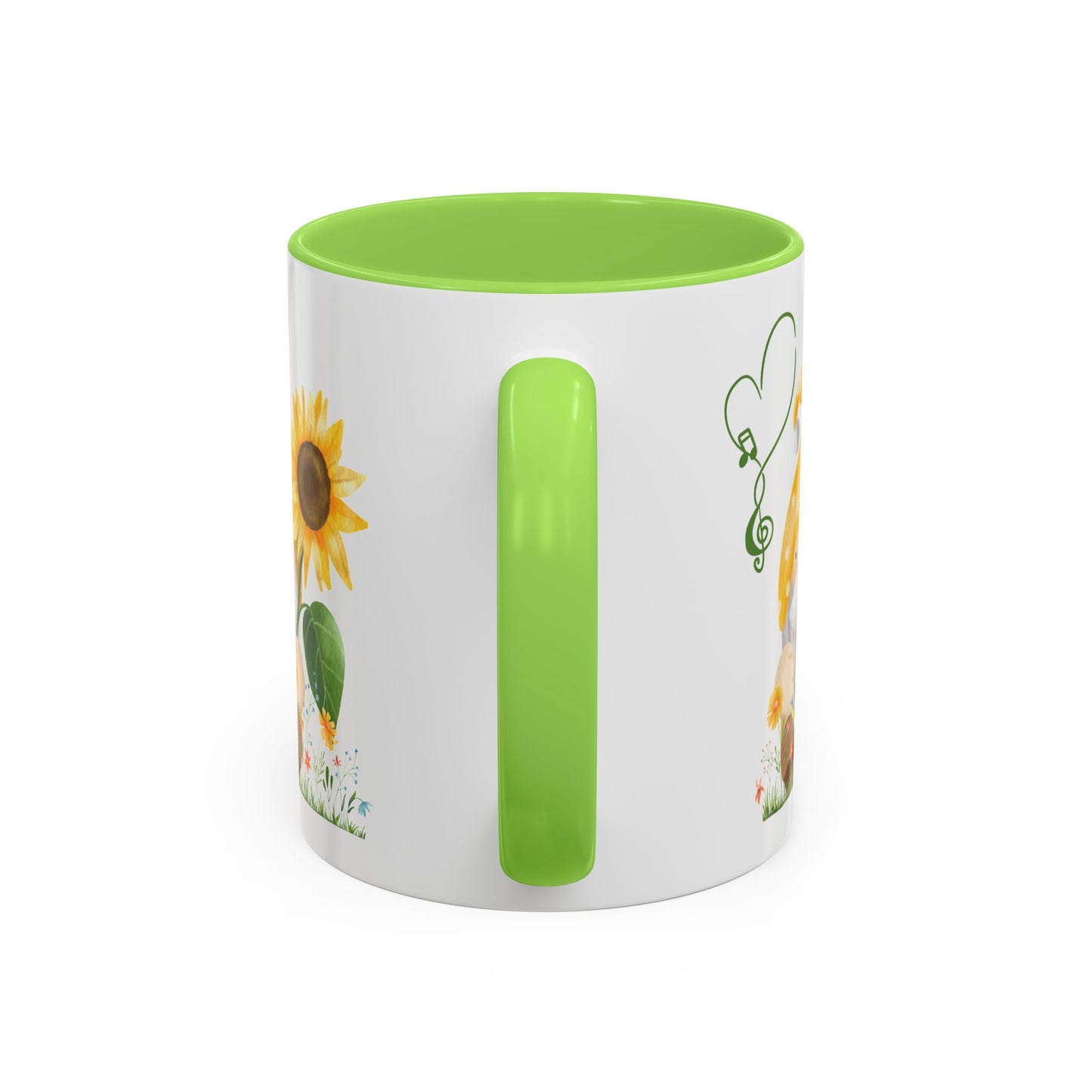 Mystical Gnome & Sunny Sunflower Mug - Your Garden's Secret Charm | Ceramic Coffee & Tea Cup (11oz/15oz)