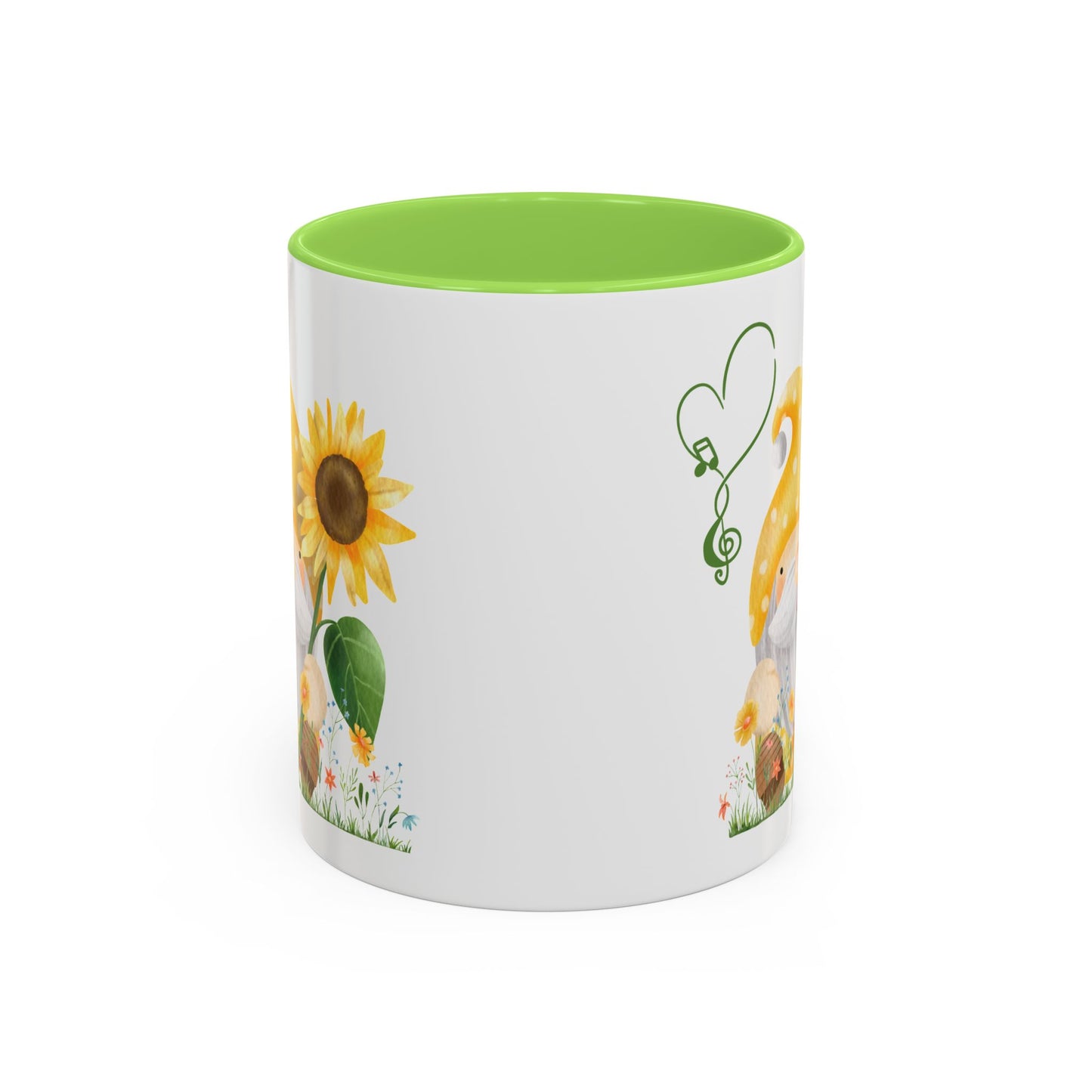 Mystical Gnome & Sunny Sunflower Mug - Your Garden's Secret Charm | Ceramic Coffee & Tea Cup (11oz/15oz)