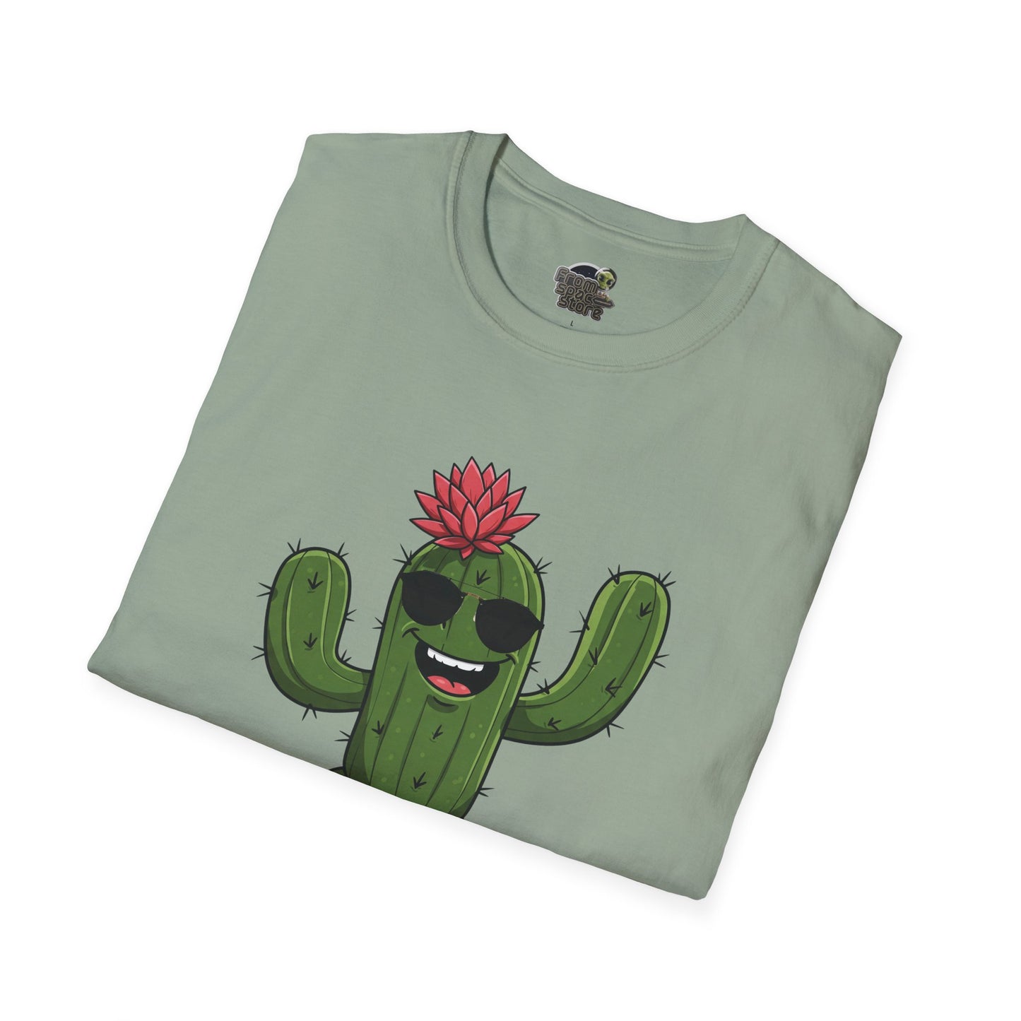 Cactus Mania T-Shirt: Fun Cactus with Sunglasses | Organic Cotton Tee for Nature Lovers