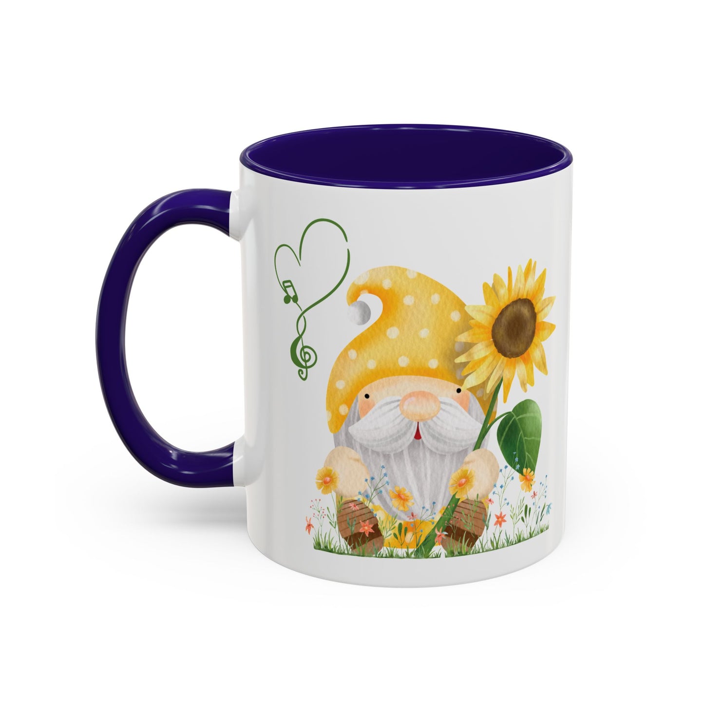 Mystical Gnome & Sunny Sunflower Mug - Your Garden's Secret Charm | Ceramic Coffee & Tea Cup (11oz/15oz)