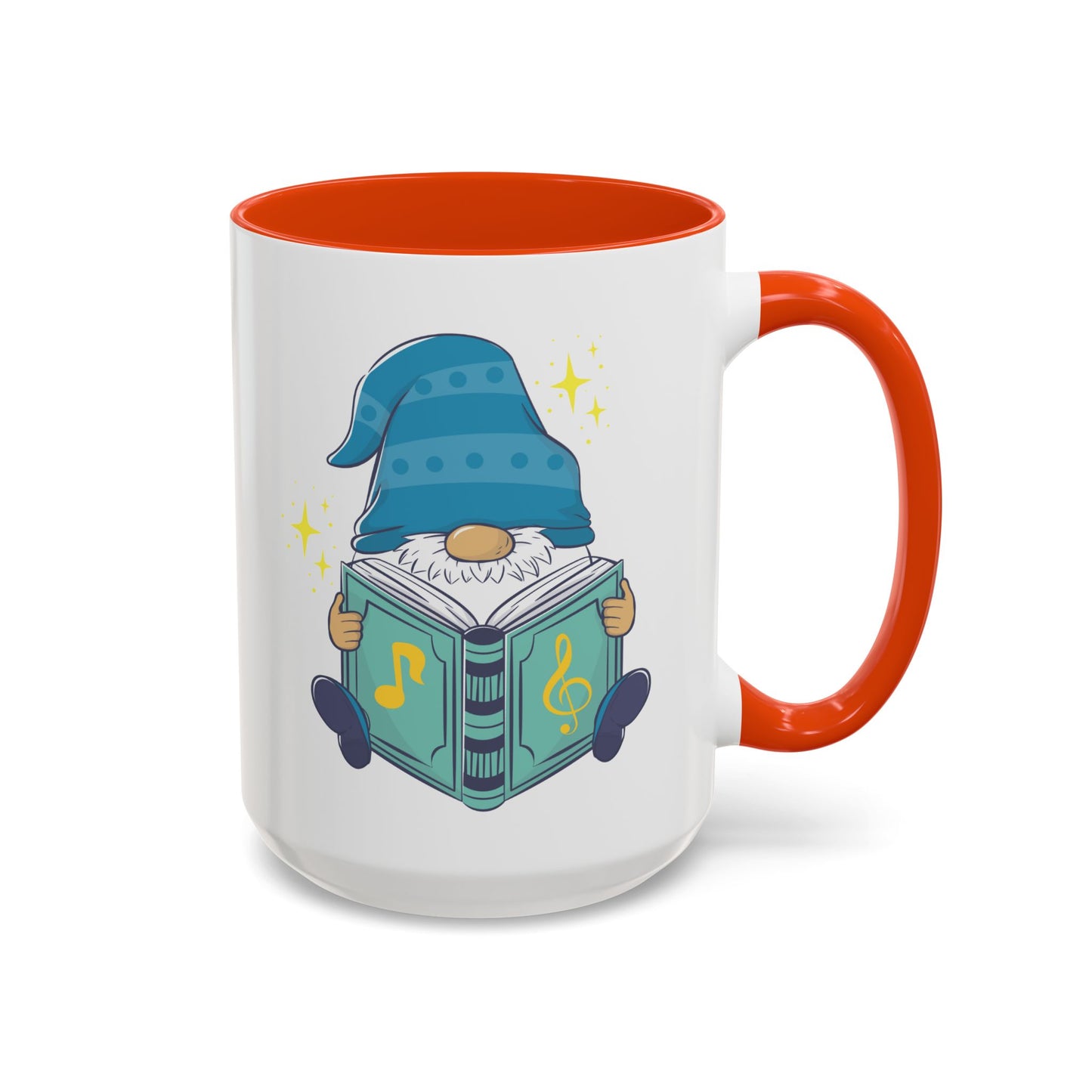 Whimsical Gnome & Music Book Mug - Brew Your Story | Ceramic Coffee & Tea Cup (11oz/15oz)