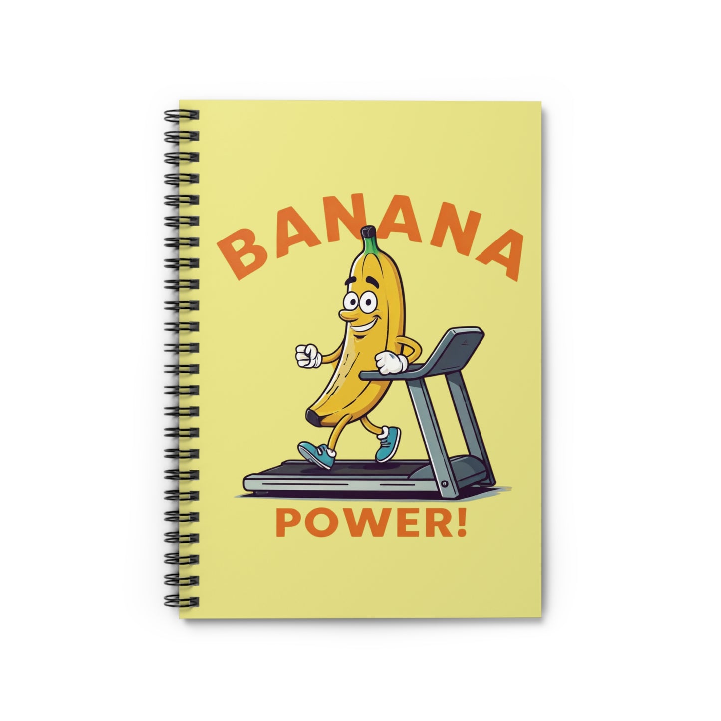 "Banana Power!" Spiral Notebook - Motivational Fitness Journal