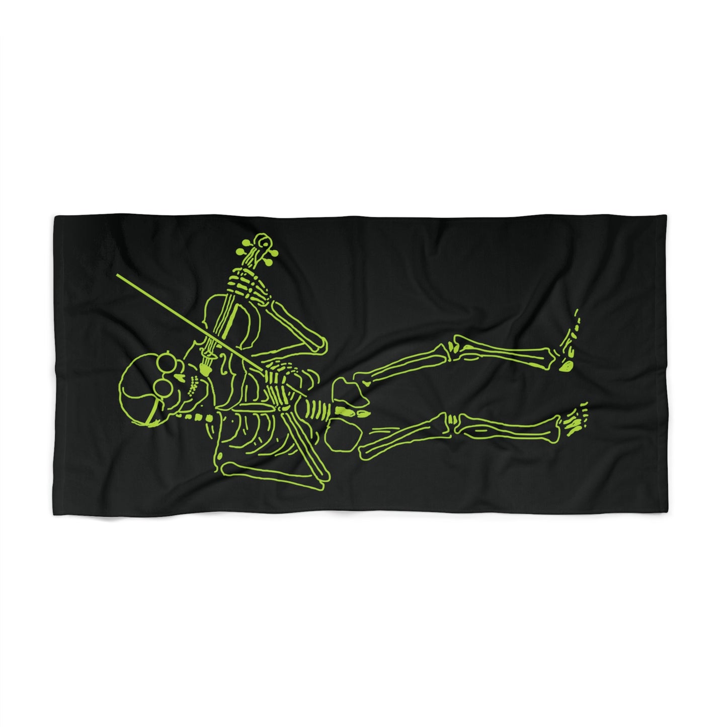 Metal Skeleton Fluo Violinist Beach Towel - Soft & Absorbent
