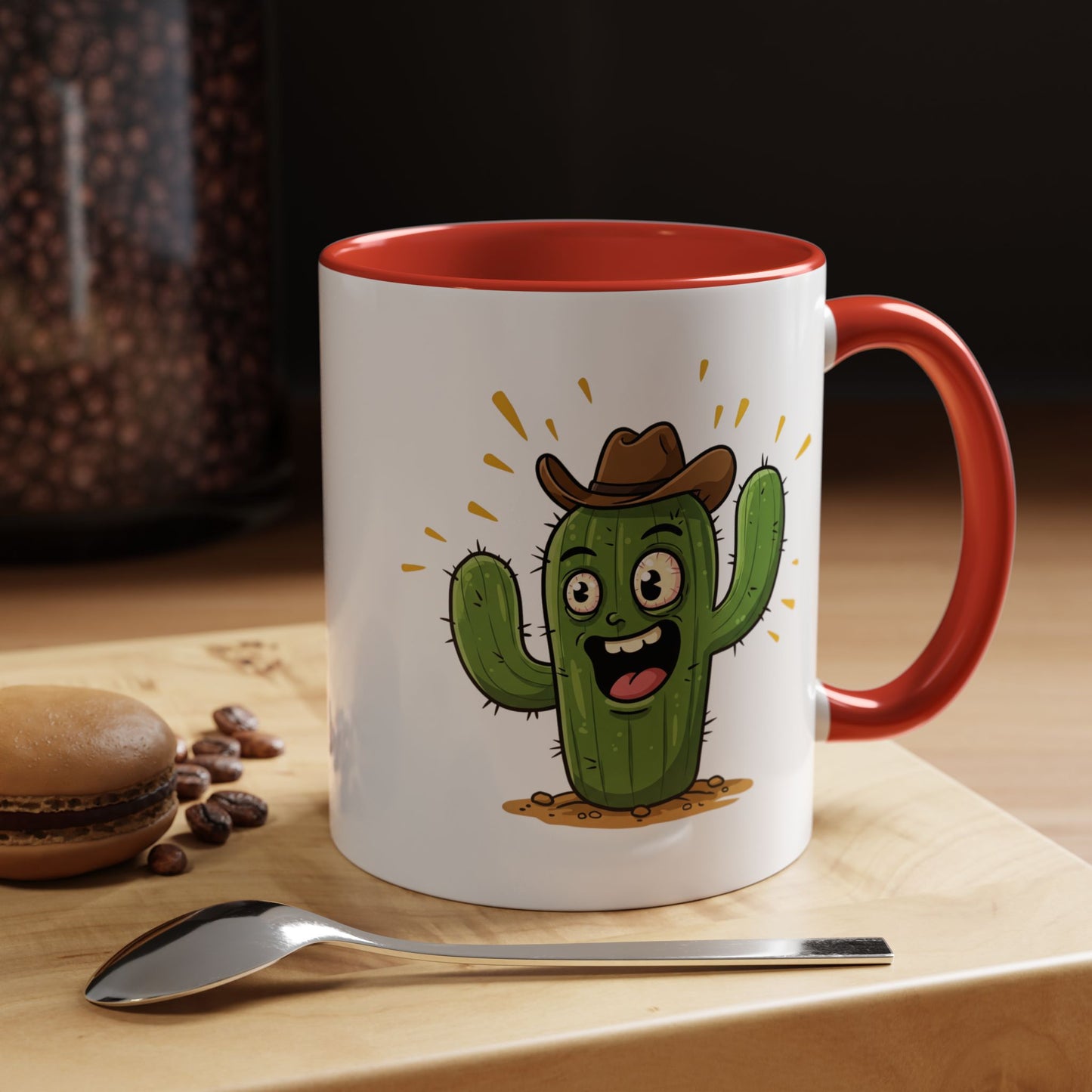 Cactus Mania Cowboy Cactus Mug - Fun & Durable Ceramic Cup for Cactus Lovers