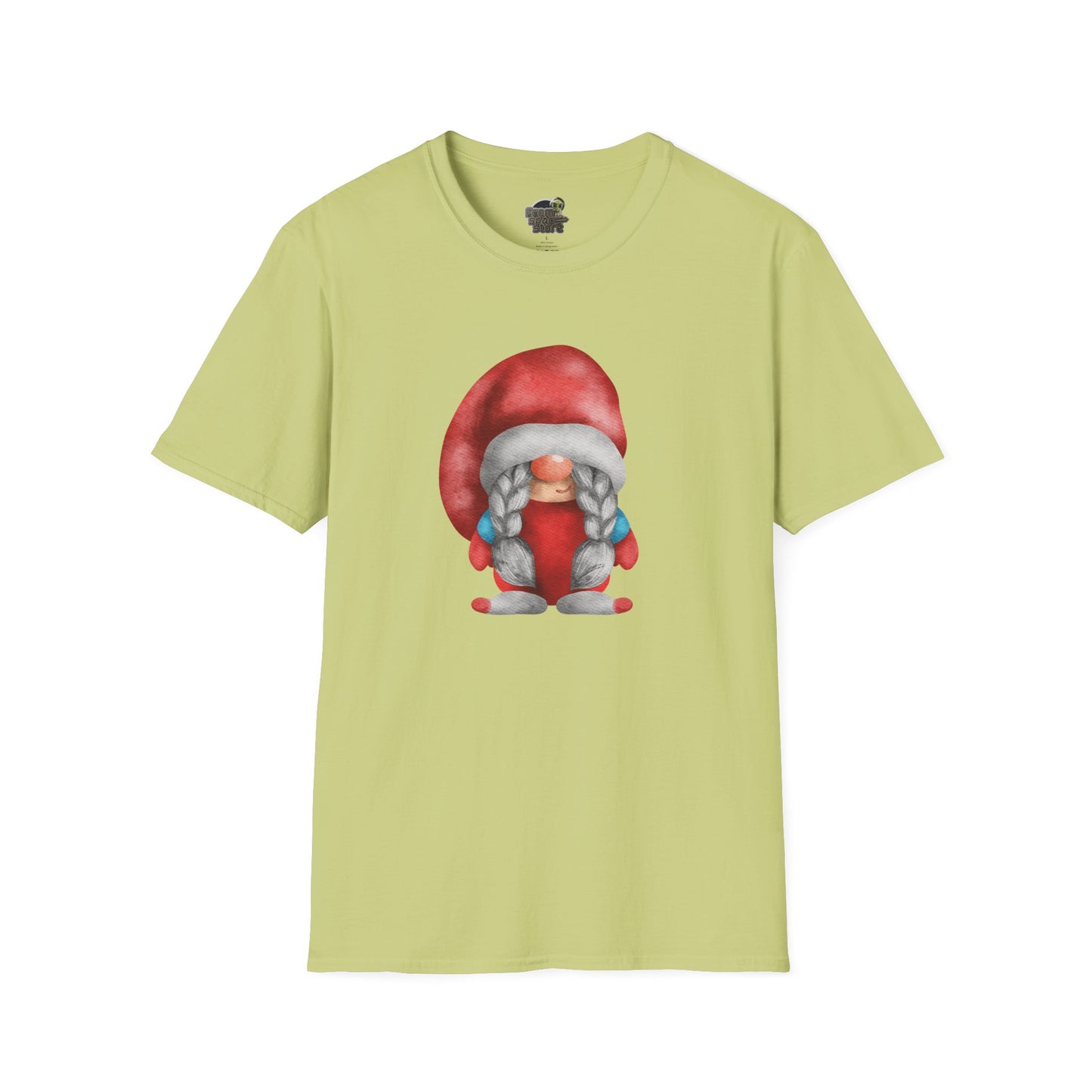 Cute Gnome T-shirt | Soft and Comfy Cotton Tee for Women | Perfect for Casual Wear | Unique Gift Idea | Gnome Lovers Pistachio