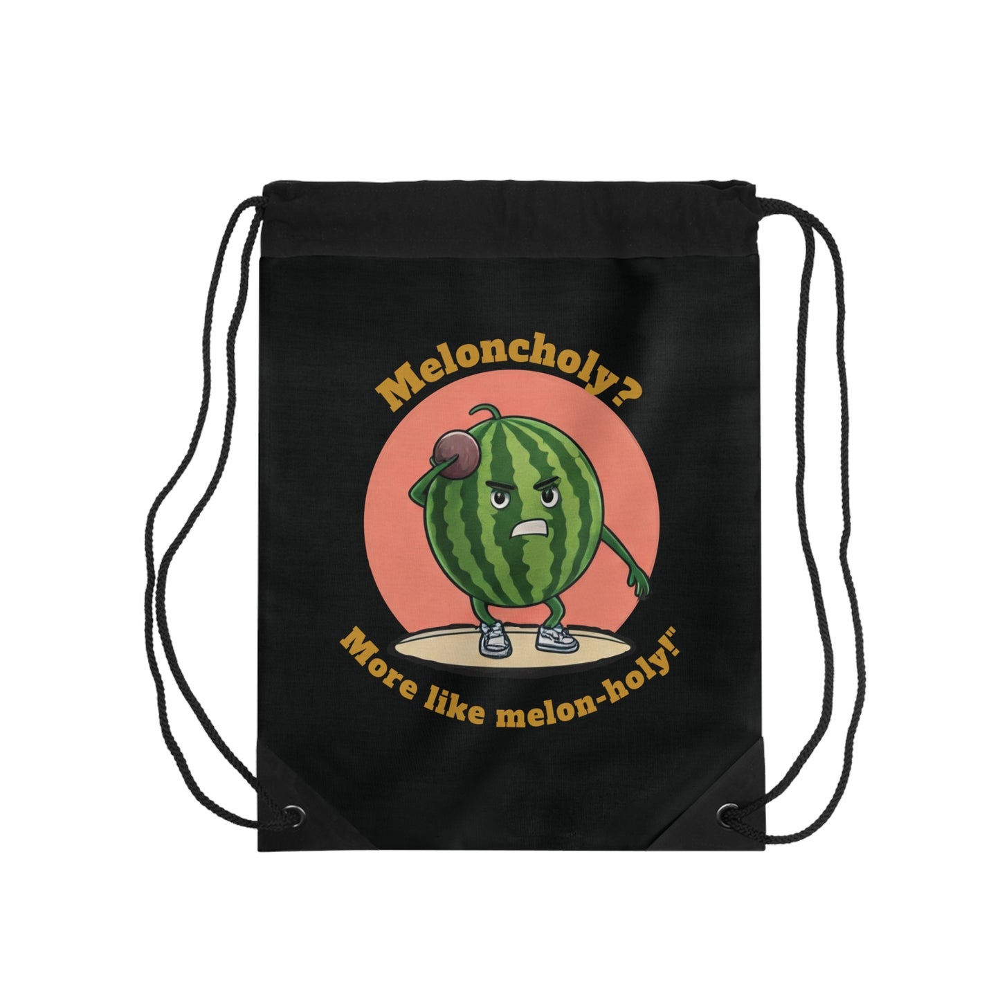 Meloncholy? More Like Melon-Holy! Watermelon Backpack - Funny and Trendy