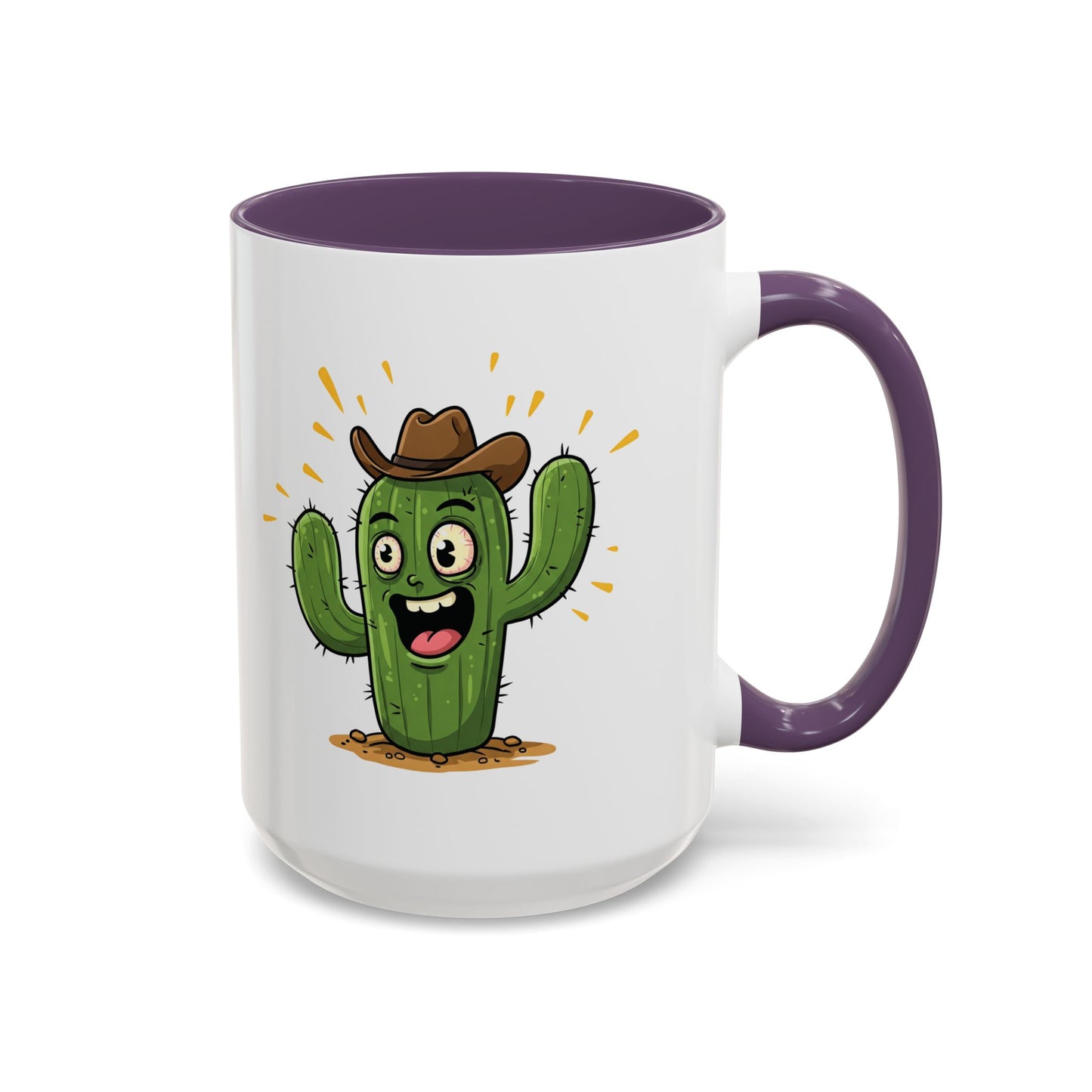 Cactus Mania Cowboy Cactus Mug - Fun & Durable Ceramic Cup for Cactus Lovers