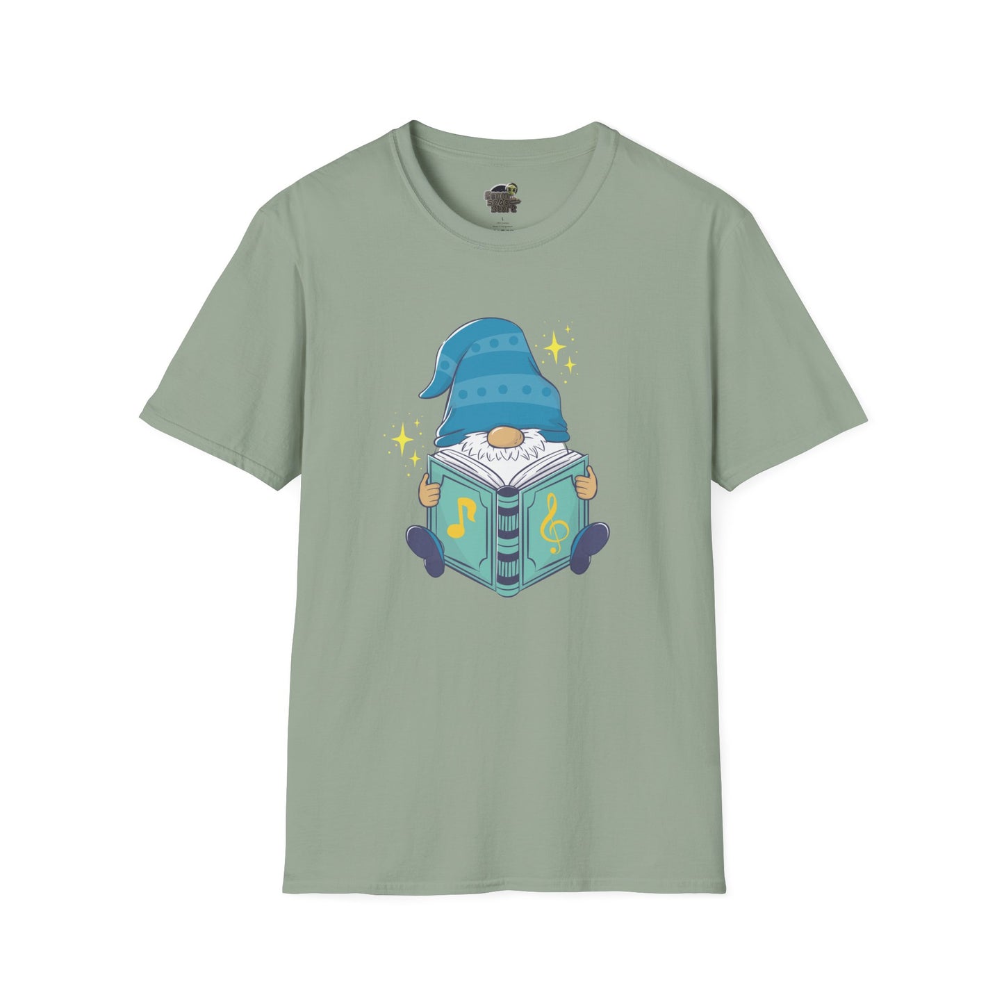 Mystical Book-Reading Gnome Unisex T-Shirt: Stories & Sparkle Sage