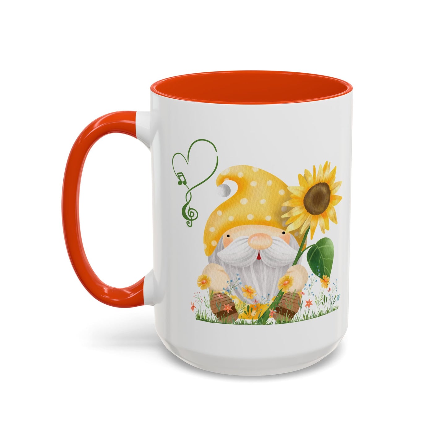 Mystical Gnome & Sunny Sunflower Mug - Your Garden's Secret Charm | Ceramic Coffee & Tea Cup (11oz/15oz)