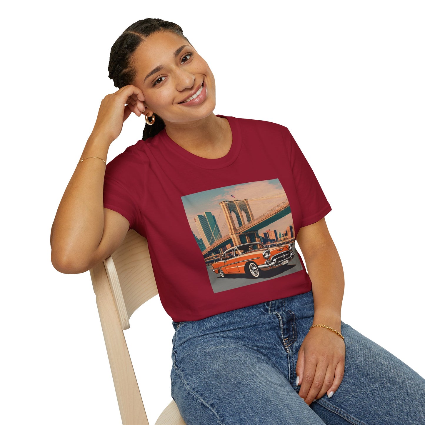 Chevrolet Bel-Air Unisex T-Shirt - American Classic Car Icon Cardinal Red