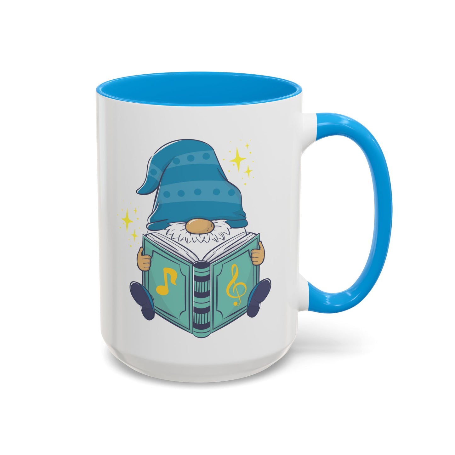 Whimsical Gnome & Music Book Mug - Brew Your Story | Ceramic Coffee & Tea Cup (11oz/15oz)