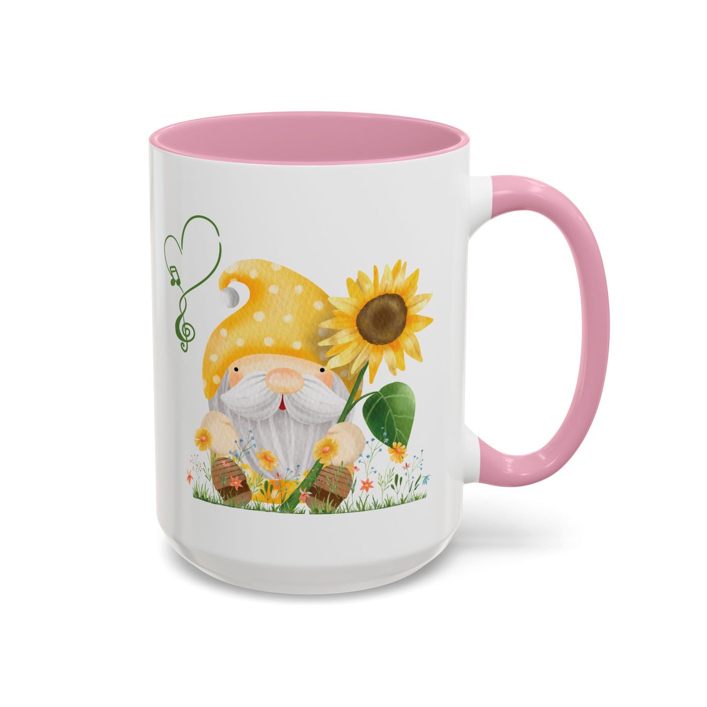 Mystical Gnome & Sunny Sunflower Mug - Your Garden's Secret Charm | Ceramic Coffee & Tea Cup (11oz/15oz)