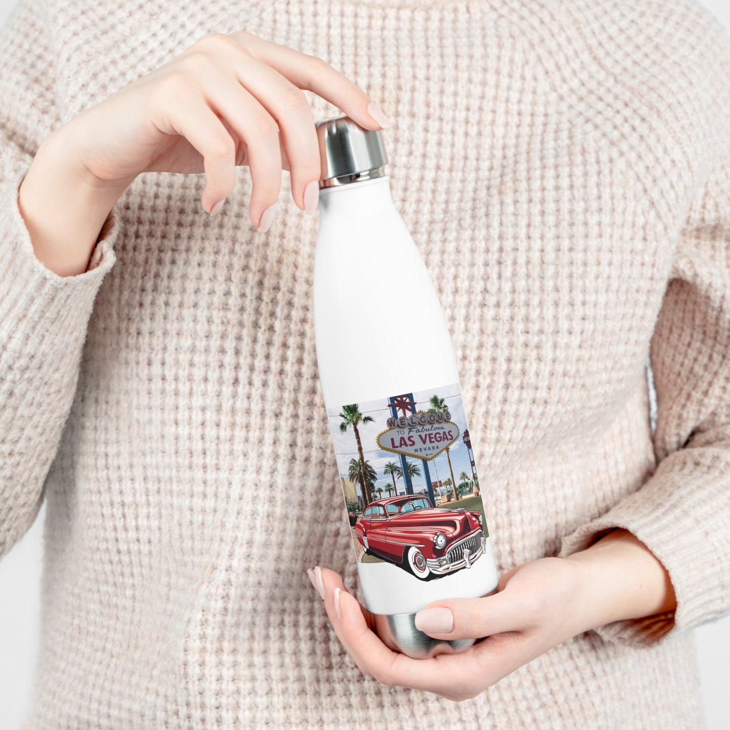 Buick 1950s Vintage Car Insulated Water Bottle - Eco-Friendly Stainless Steel for Retro Lovers