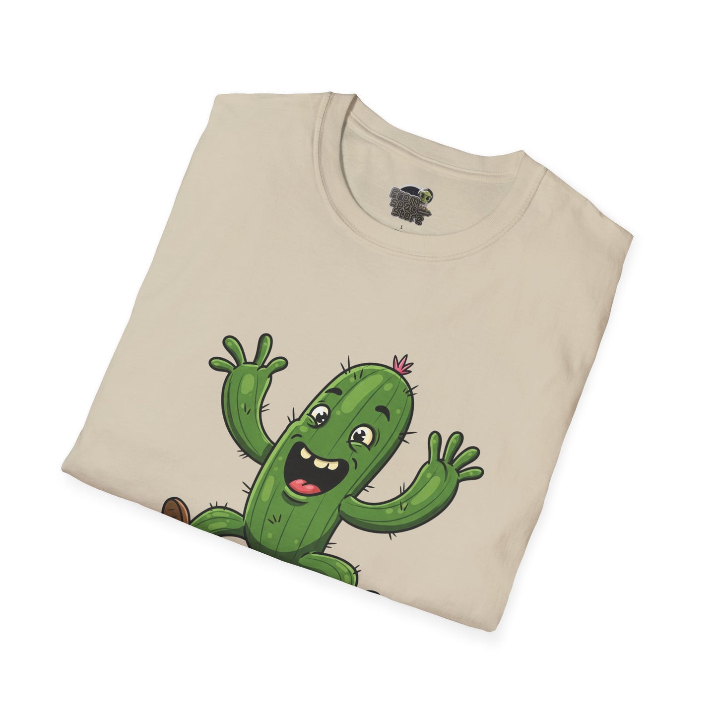 Happy Jumping Cactus T-Shirt: Dynamic & Joyful Organic Cotton Tee | Cactus Mania