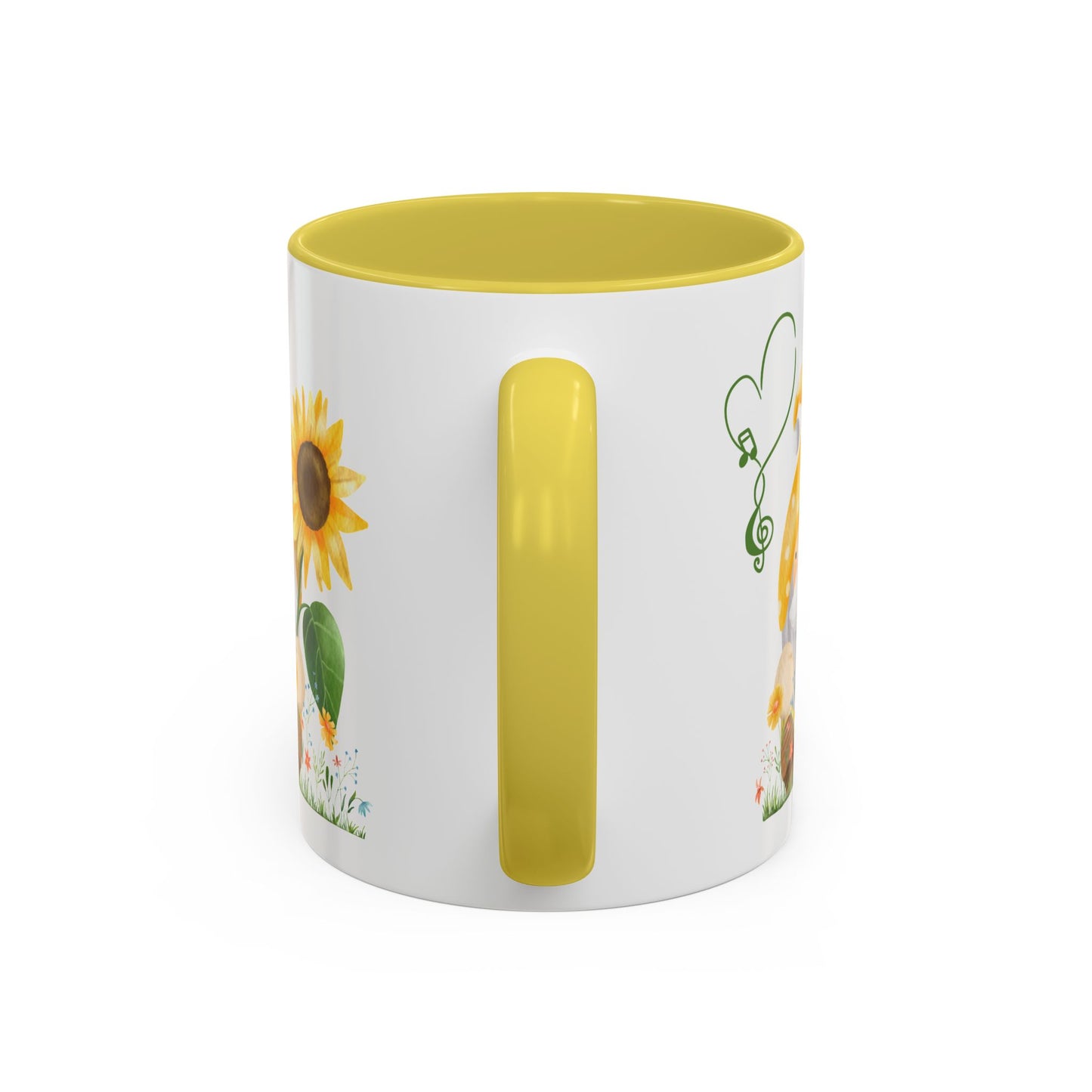 Mystical Gnome & Sunny Sunflower Mug - Your Garden's Secret Charm | Ceramic Coffee & Tea Cup (11oz/15oz)