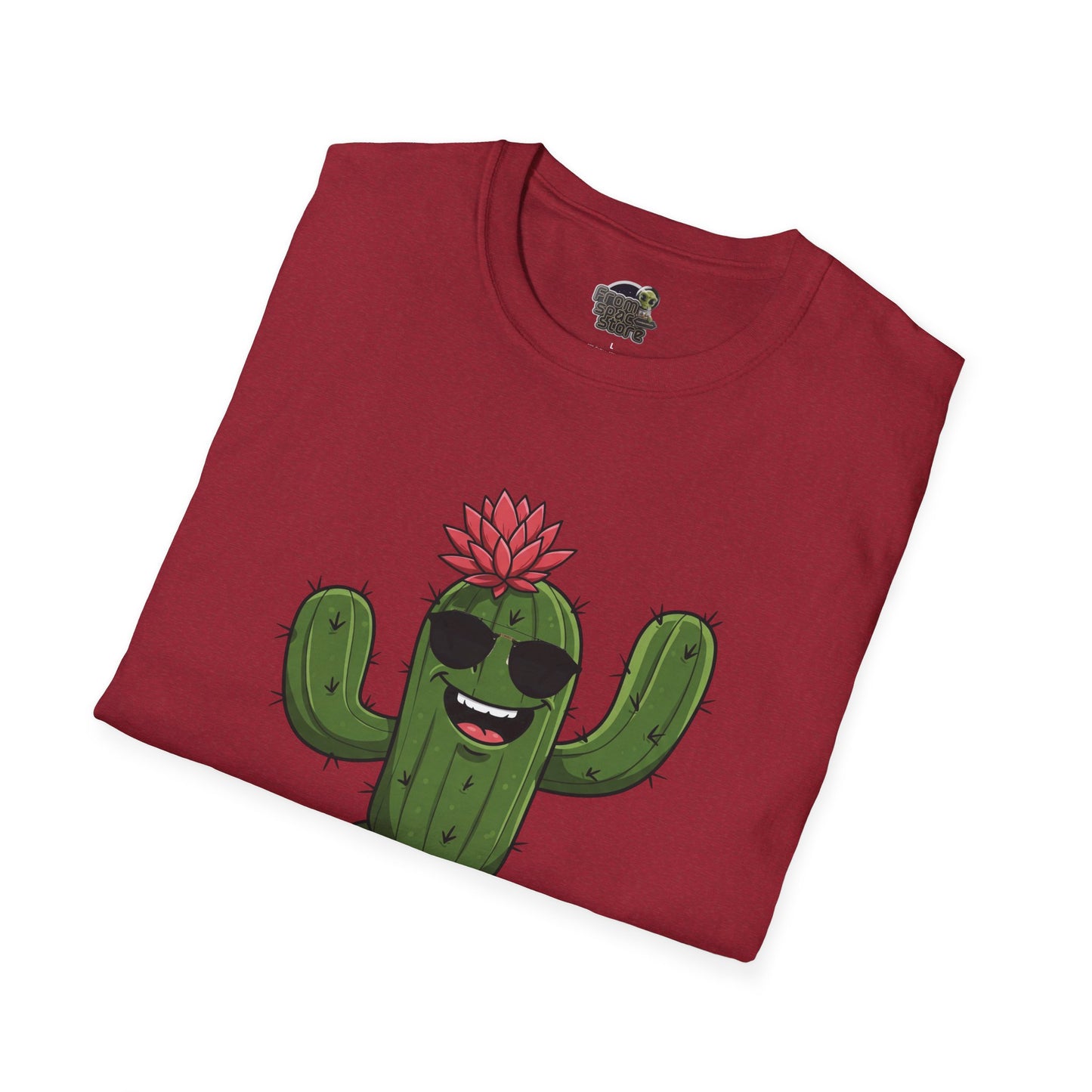 Cactus Mania T-Shirt: Fun Cactus with Sunglasses | Organic Cotton Tee for Nature Lovers