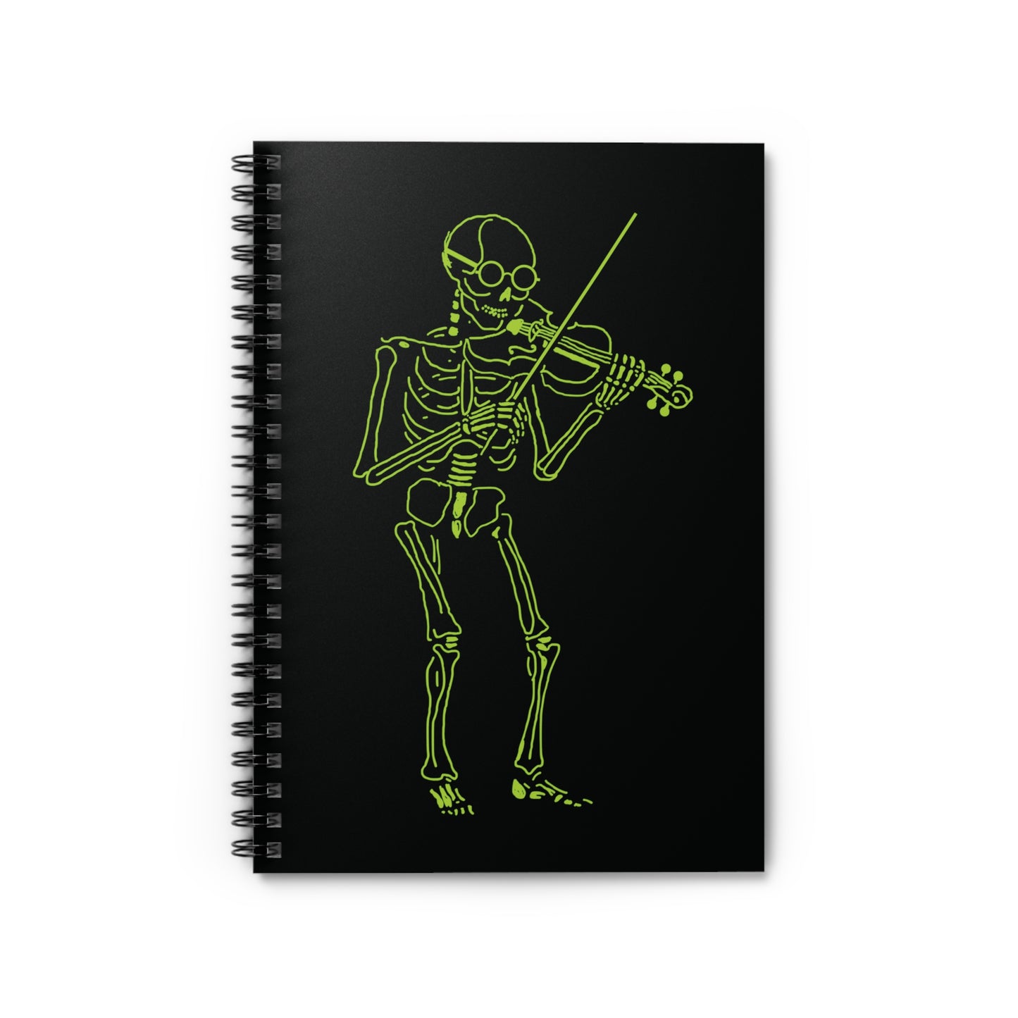 Metal Skeleton Fluo Spiral Notebook - Orchestrate Your Notes!